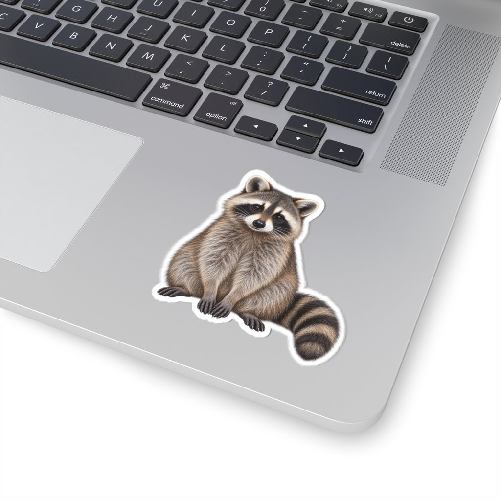 Raccoon Kiss-Cut Sticker — Cute Realistic Decal