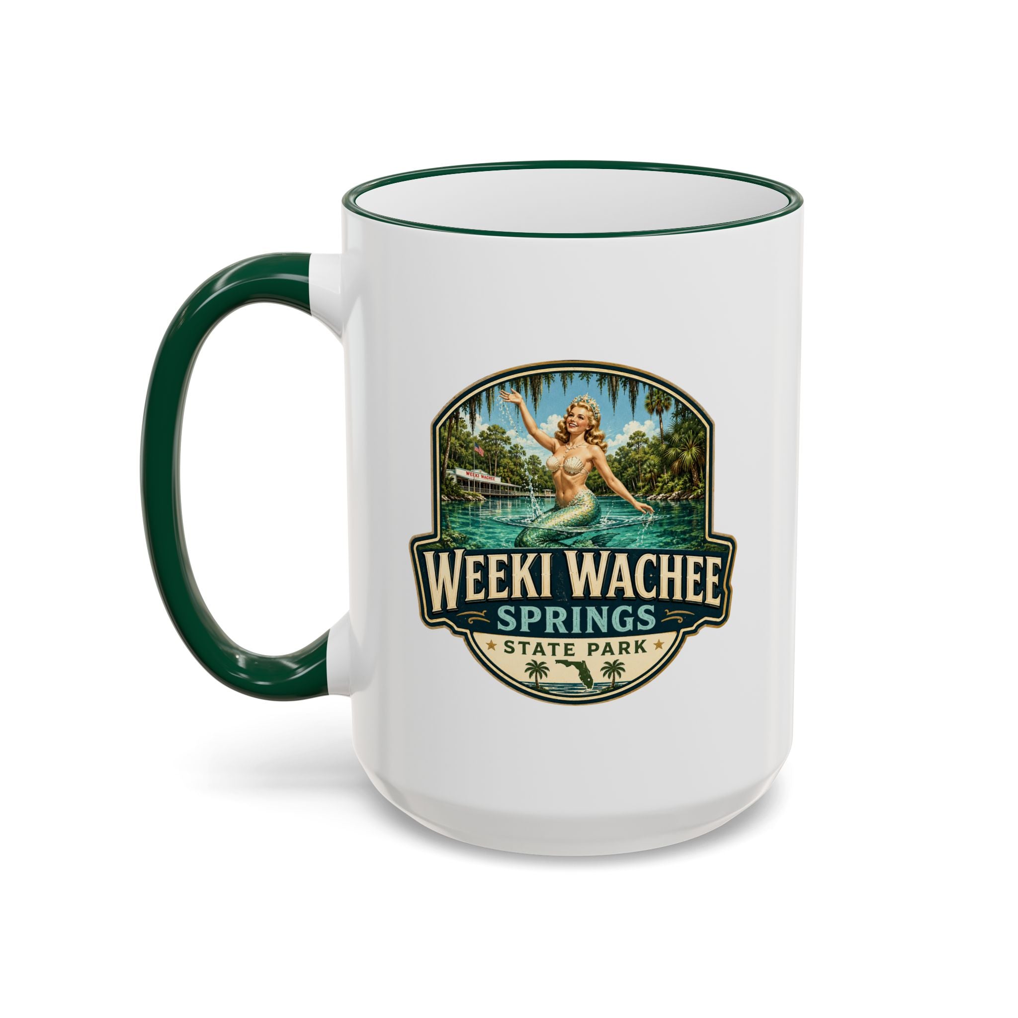 Weeki Wachee Vintage Mug — Accent Rim & Handle 11oz/15oz