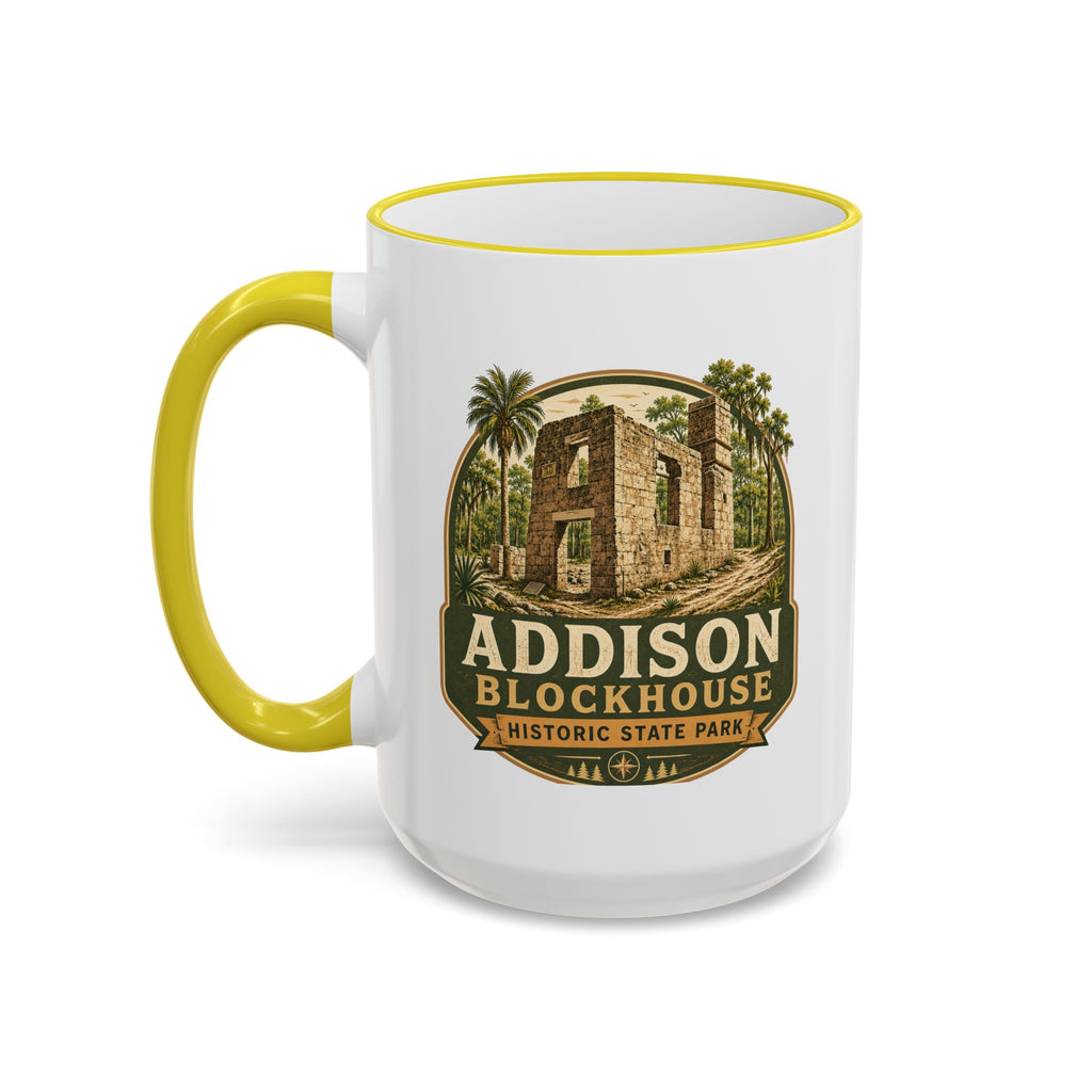 Addison Blockhouse Vintage Mug — Accent Rim & Handle 11oz/15oz