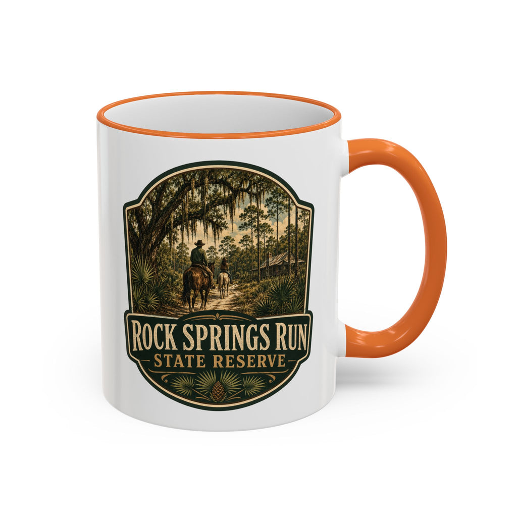 Rock Springs Run Vintage Mug — Accent Rim & Handle 11oz/15oz