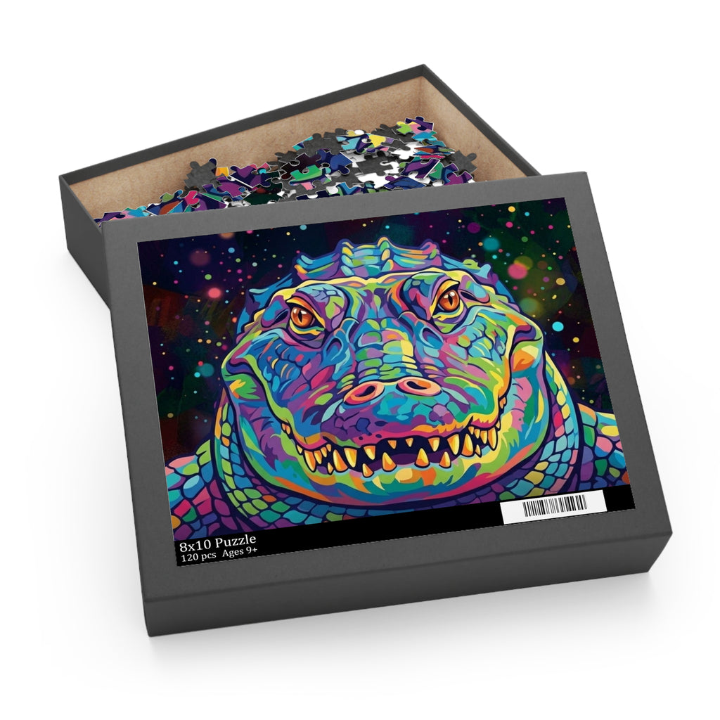 Rainbow American Alligator Jigsaw Puzzle (120/252/500 pcs)
