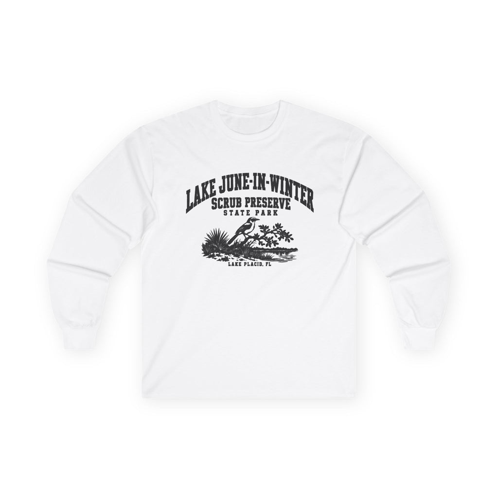 Lake June-in-Winter Scrub Preserve Emblem- Long Sleeve Tee