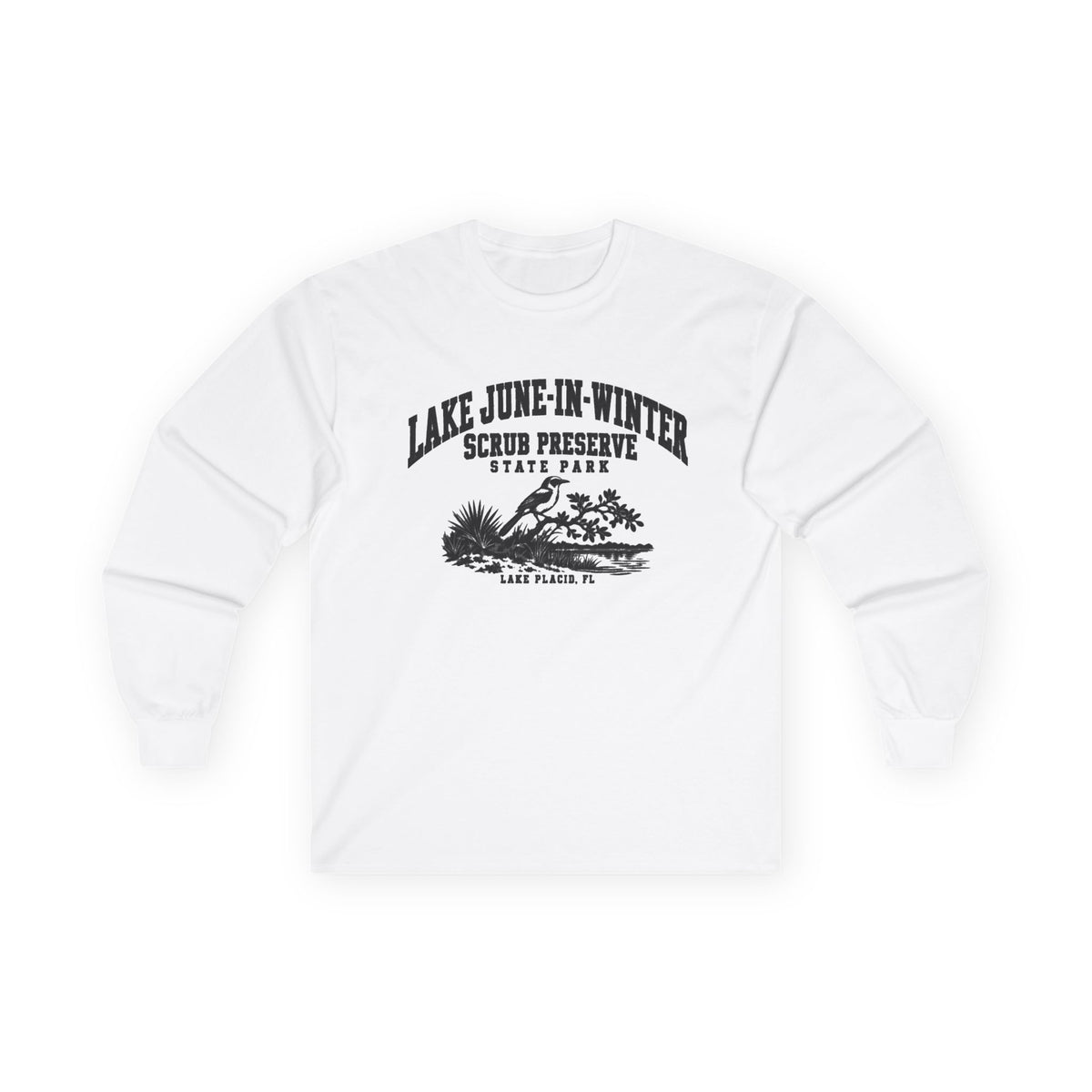 Lake June-in-Winter Scrub Preserve Emblem- Long Sleeve Tee
