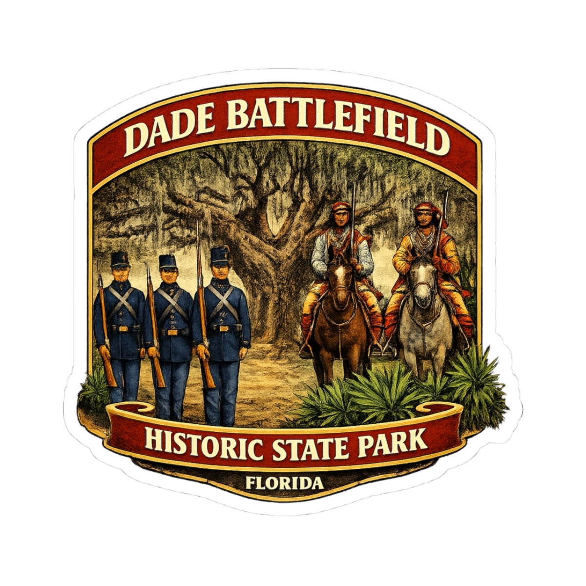 Dade Battlefield Historic State Park Sticker — Florida Civil War Era Kiss-Cut Vinyl