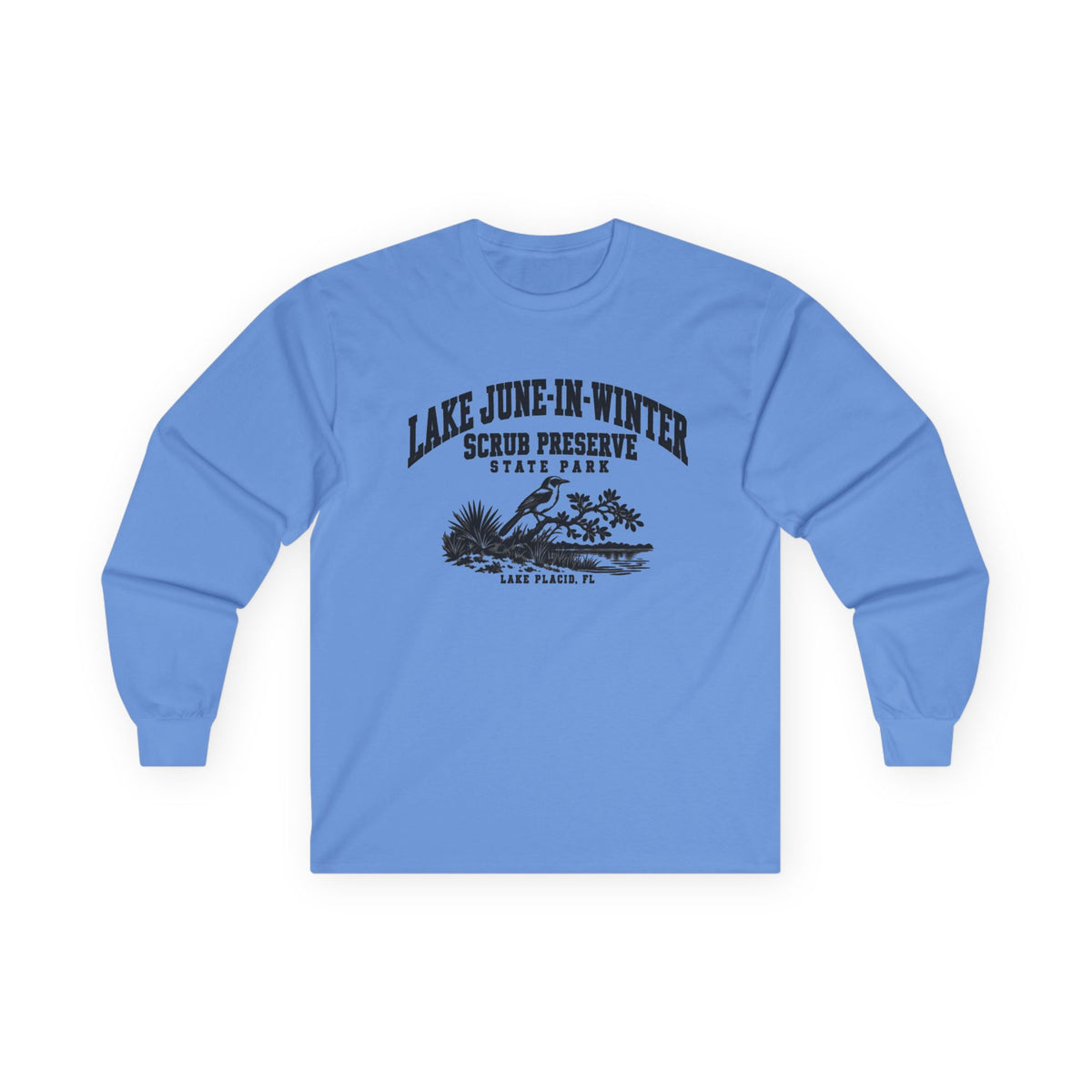 Lake June-in-Winter Scrub Preserve Emblem- Long Sleeve Tee