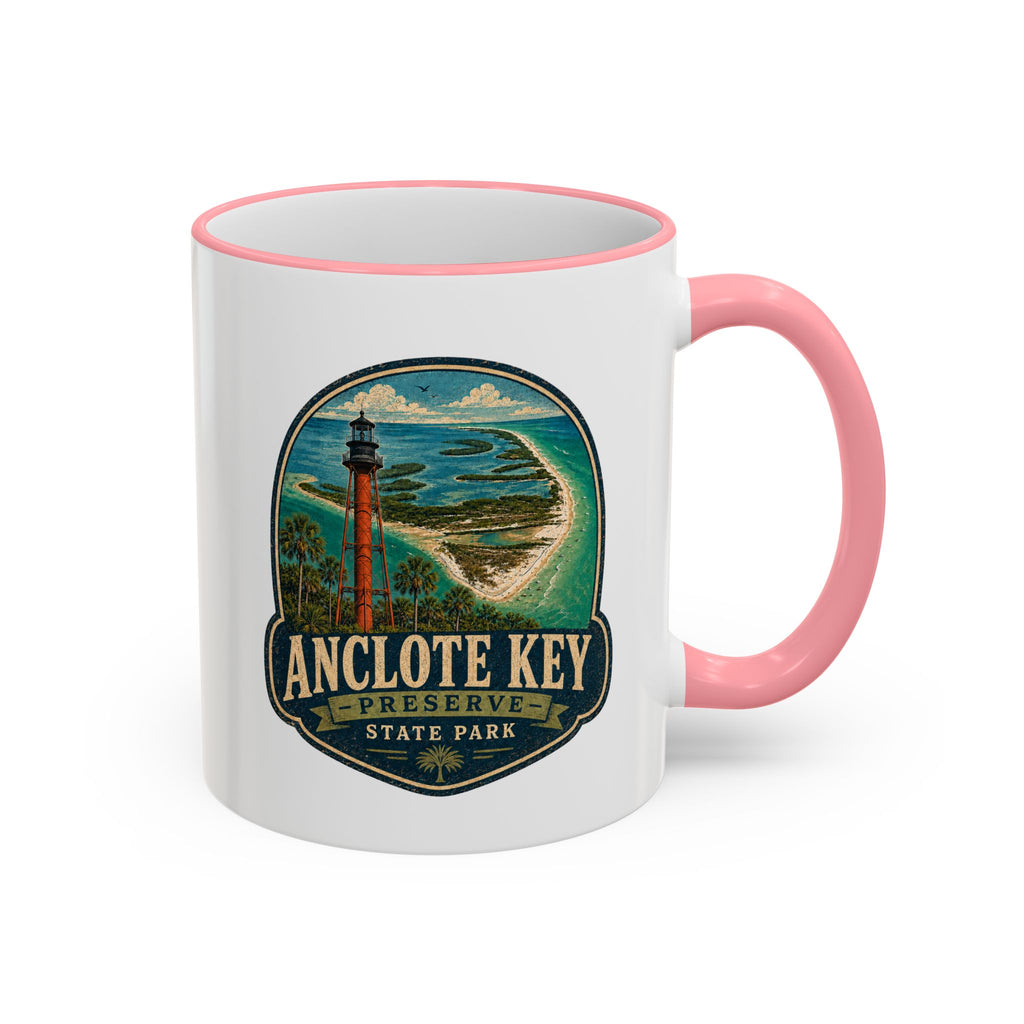Anclote Key Vintage Mug — Accent Rim & Handle 11oz/15oz