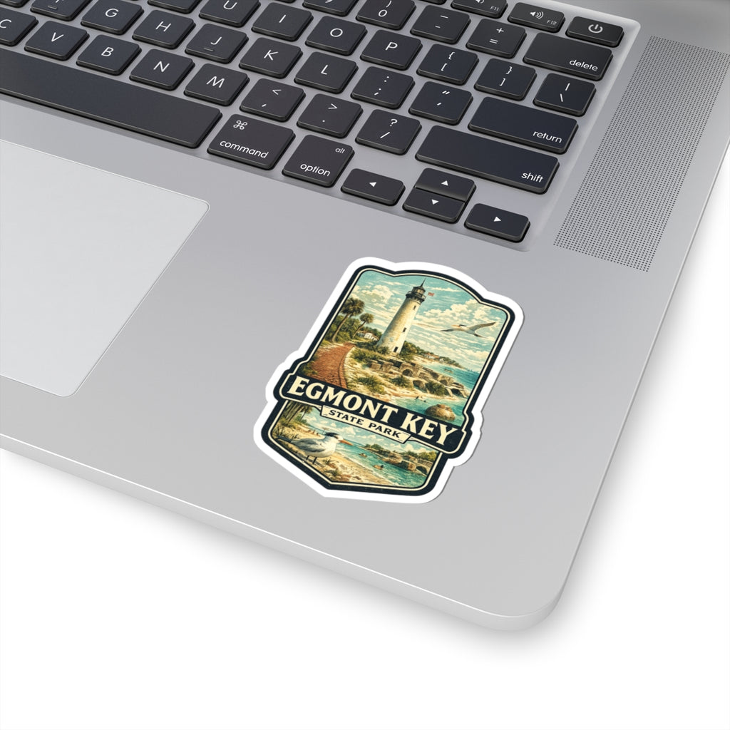 Egmont Key State Park Vintage Lighthouse Sticker — Travel Decal for Laptops & Water Bottles