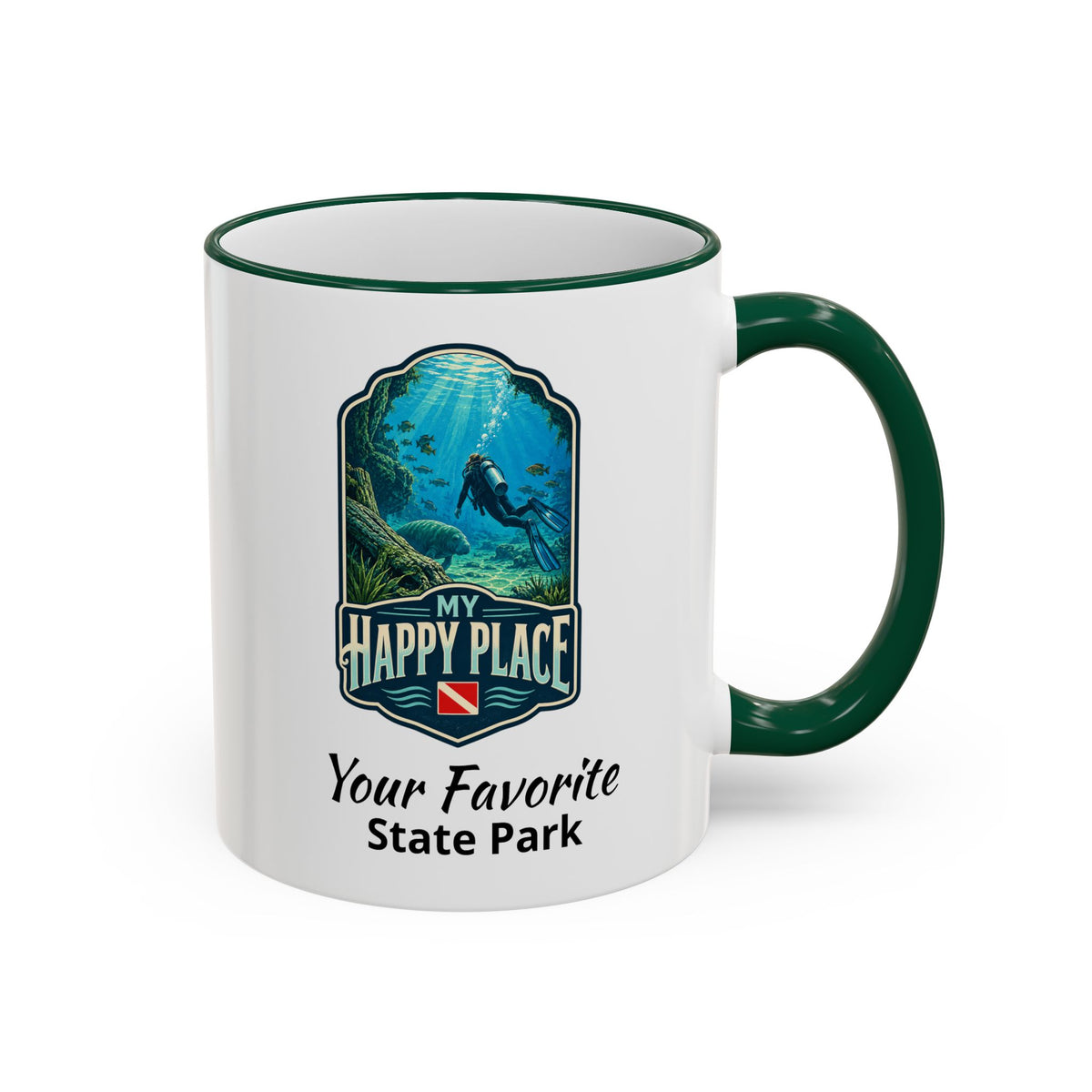 CUSTOMIZABLE Scuba Springs Accent Rim & Handle 11oz/15oz