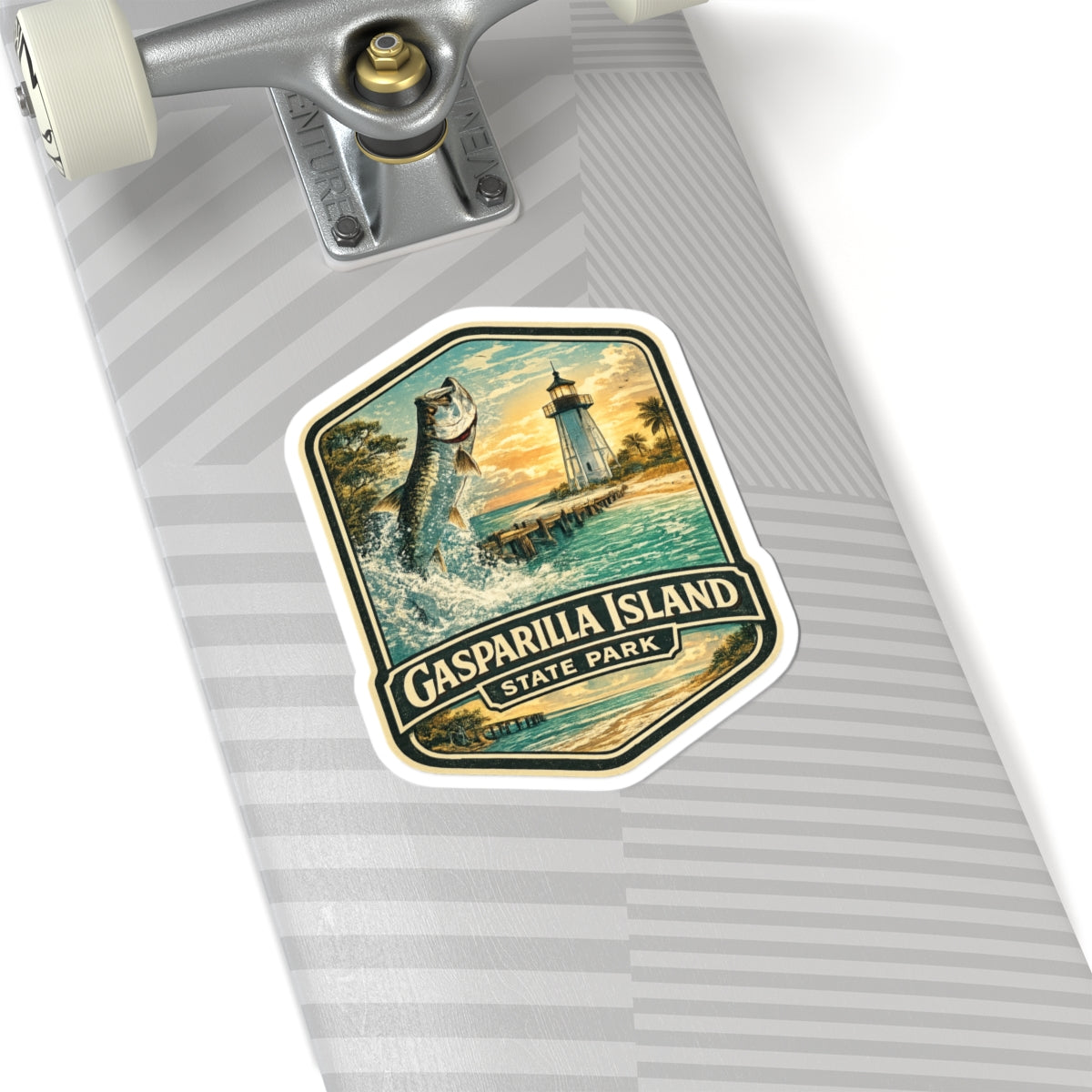 Gasparilla Island State Park Vintage Lighthouse Sticker