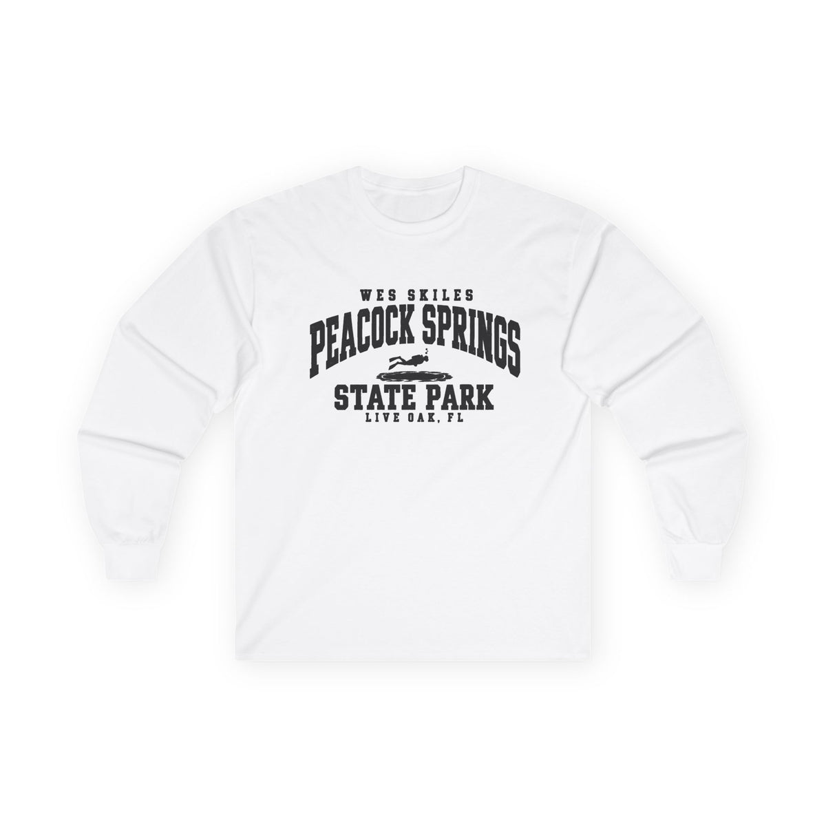 Wes Skiles Peacock Springs State Park Logo- Long Sleeve Tee