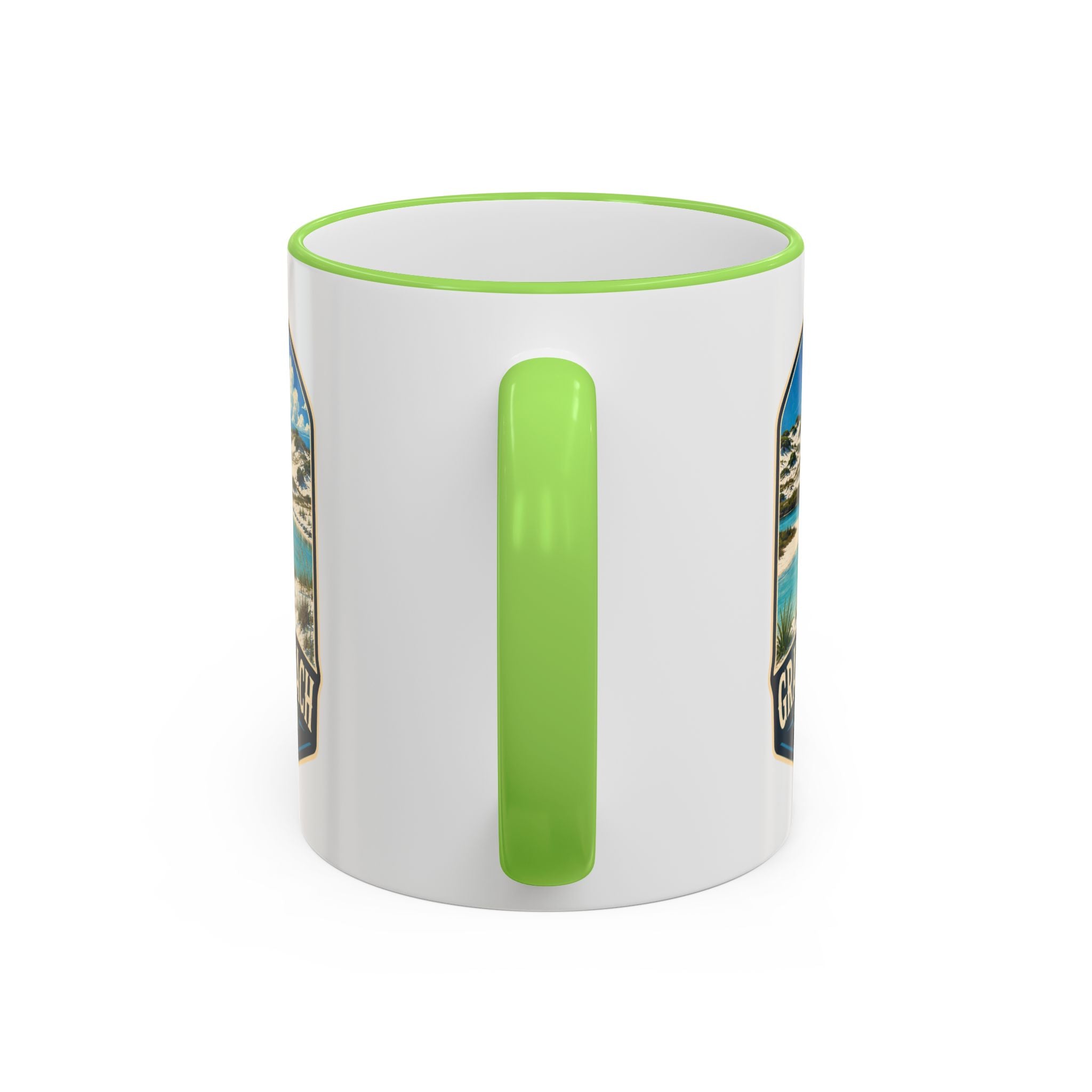 Grayton Beach Vintage Mug — Accent Rim & Handle 11oz/15oz