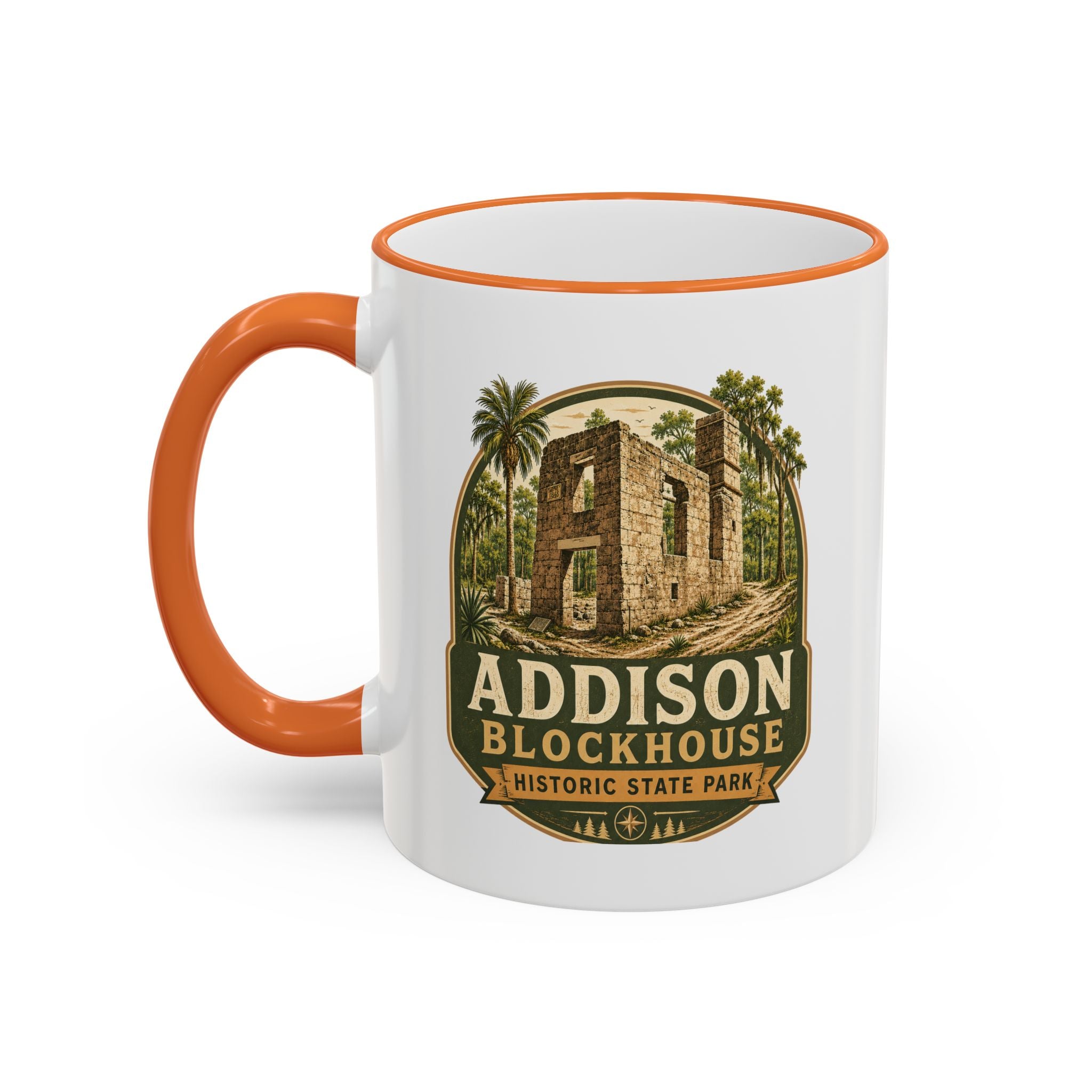 Addison Blockhouse Vintage Mug — Accent Rim & Handle 11oz/15oz