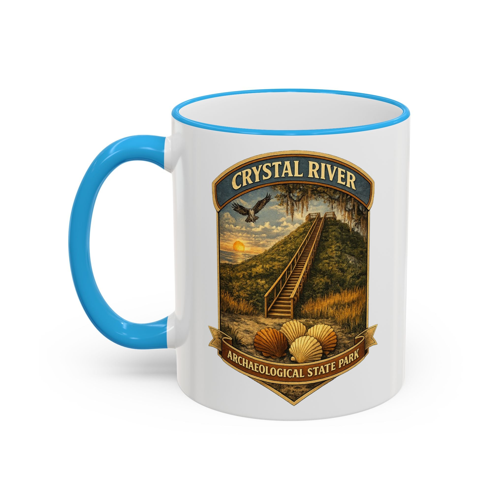 Crystal River Archaeological Accent Rim & Handle 11oz/15oz