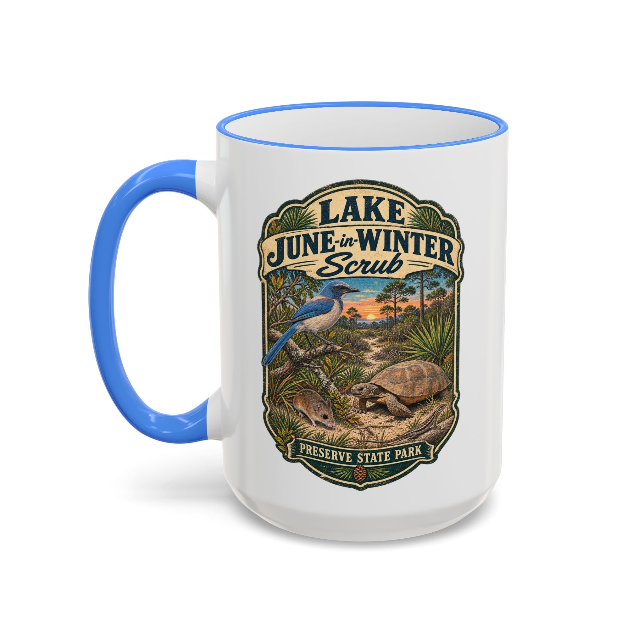 Lake June-in-Winter Accent Rim & Handle 11oz/15oz