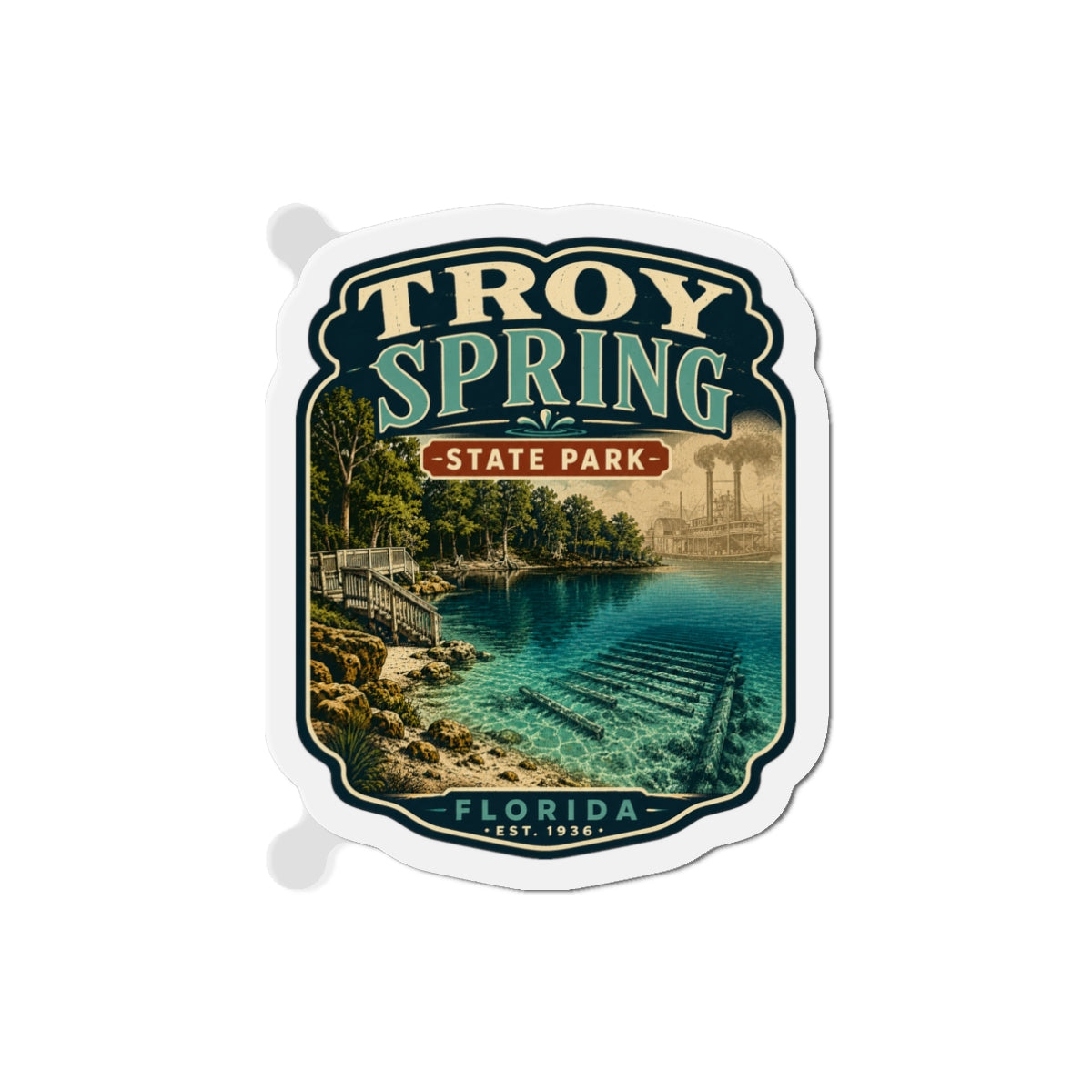 Troy Spring- Die-Cut Magnet