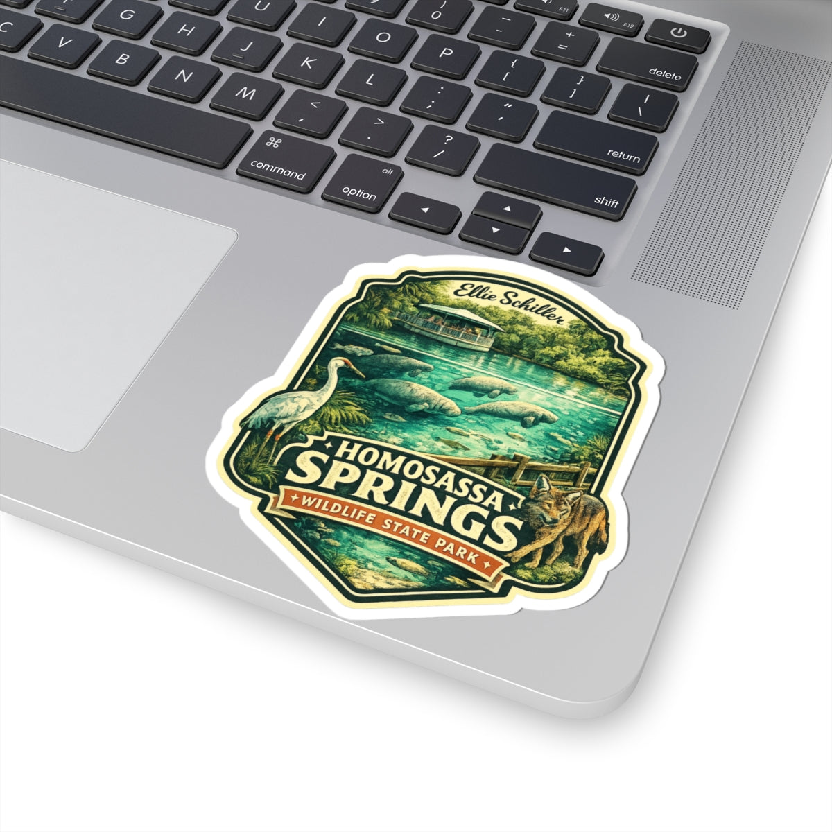 Homosassa Springs Vintage Park Sticker — Wildlife State Park Kiss-Cut Decal
