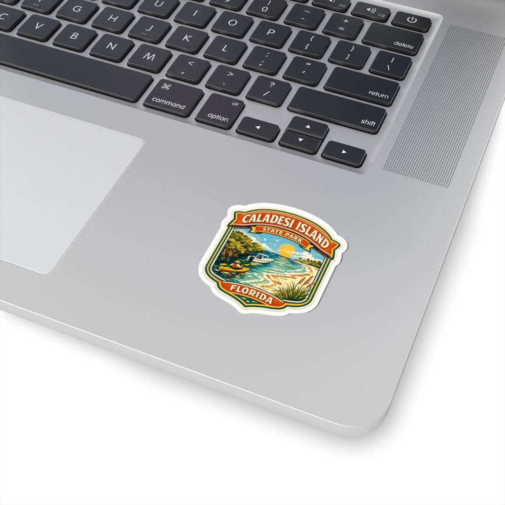 Caladesi Island State Park Florida Sticker — Retro Beach Badge Kiss-Cut