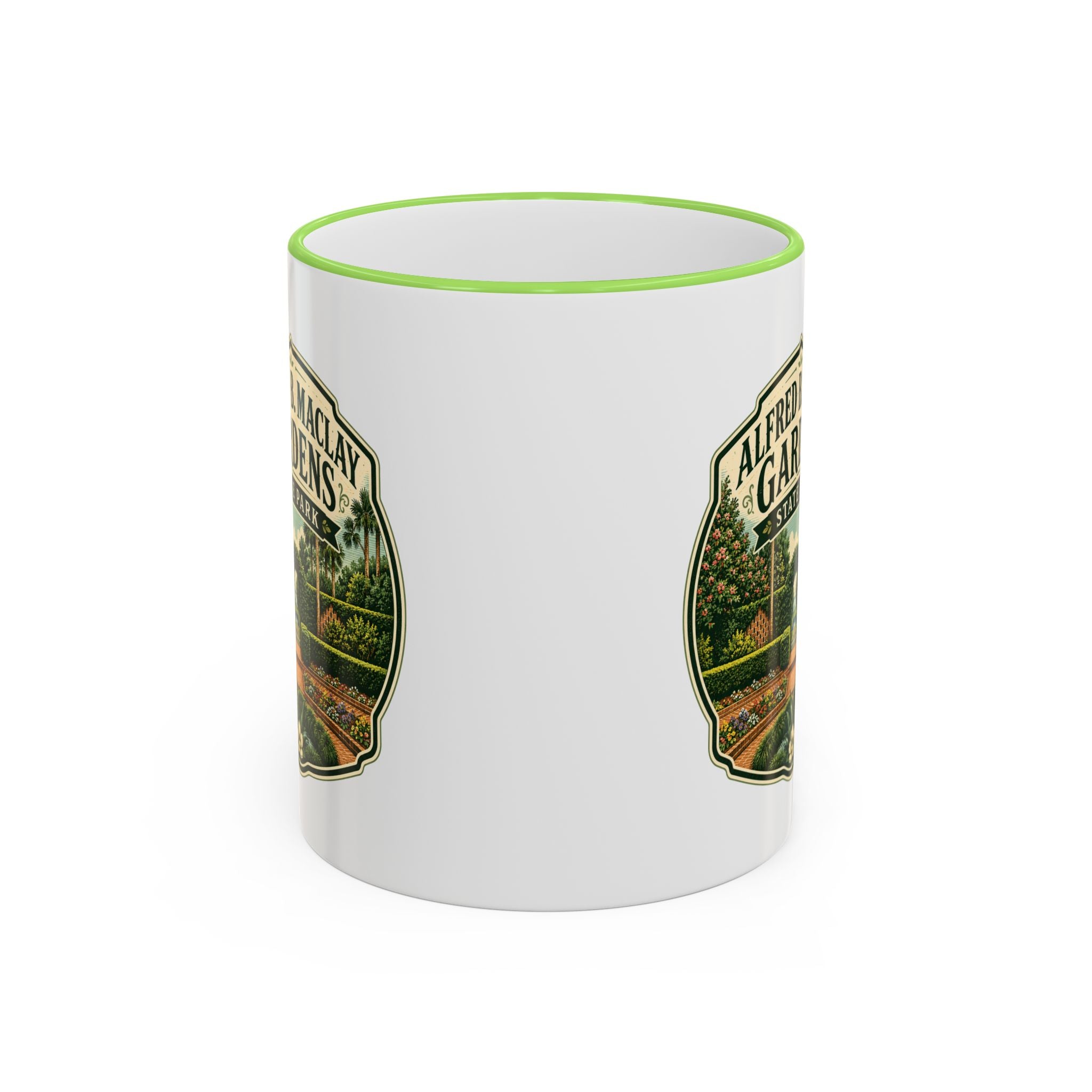 Maclay Gardens Vintage Mug — Accent Rim & Handle 11oz/15oz