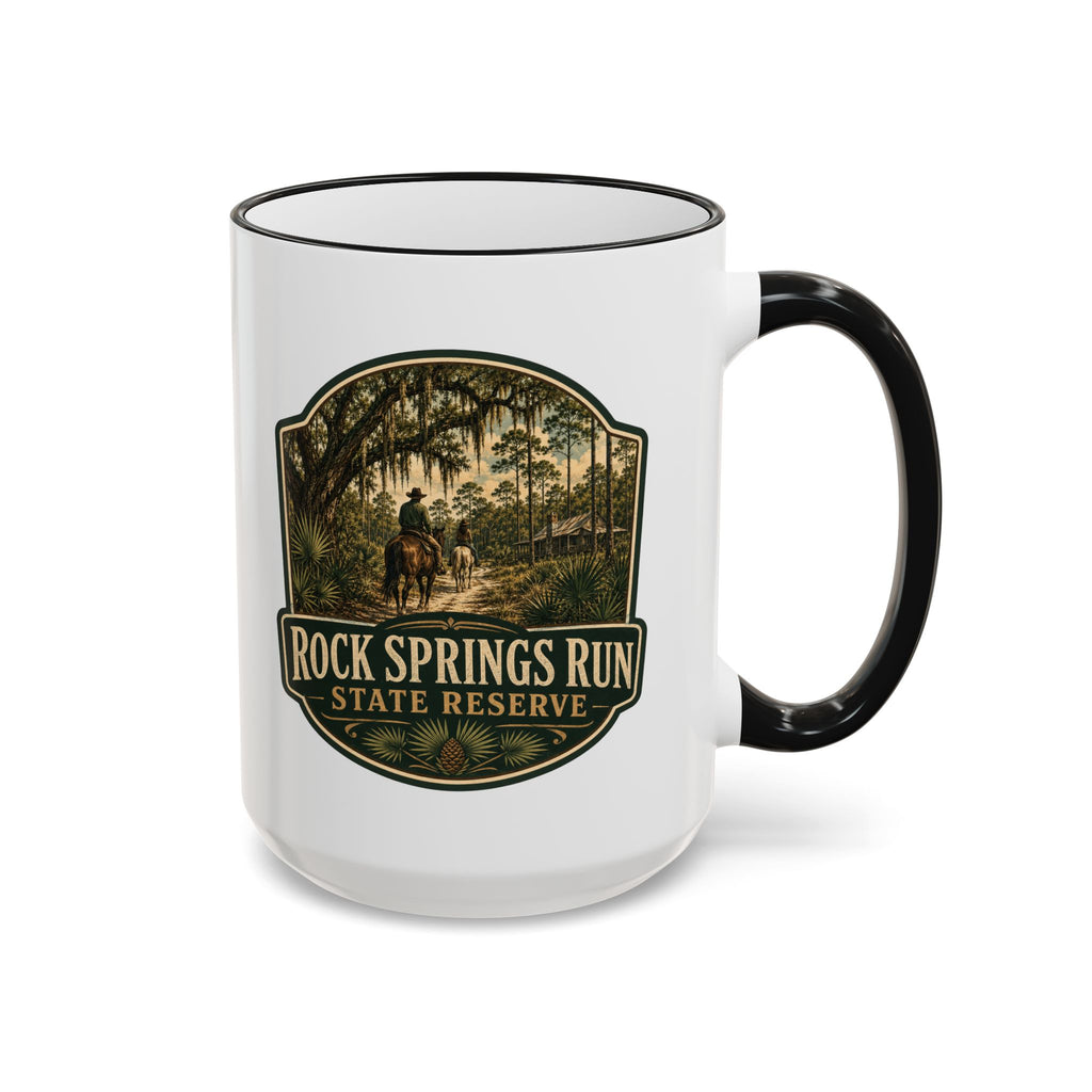 Rock Springs Run Vintage Mug — Accent Rim & Handle 11oz/15oz