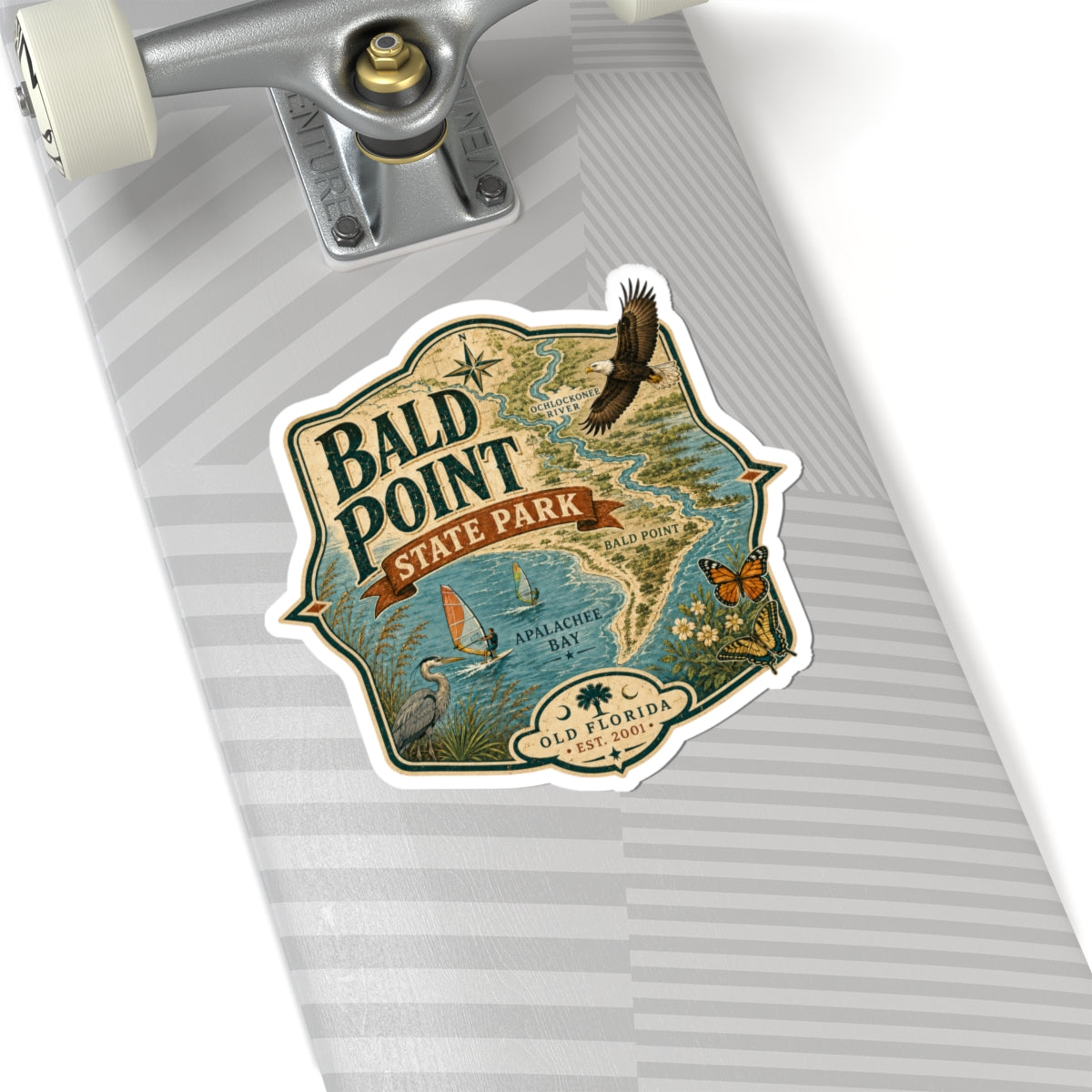 Bald Point State Park Sticker — Vintage Map Travel Decal