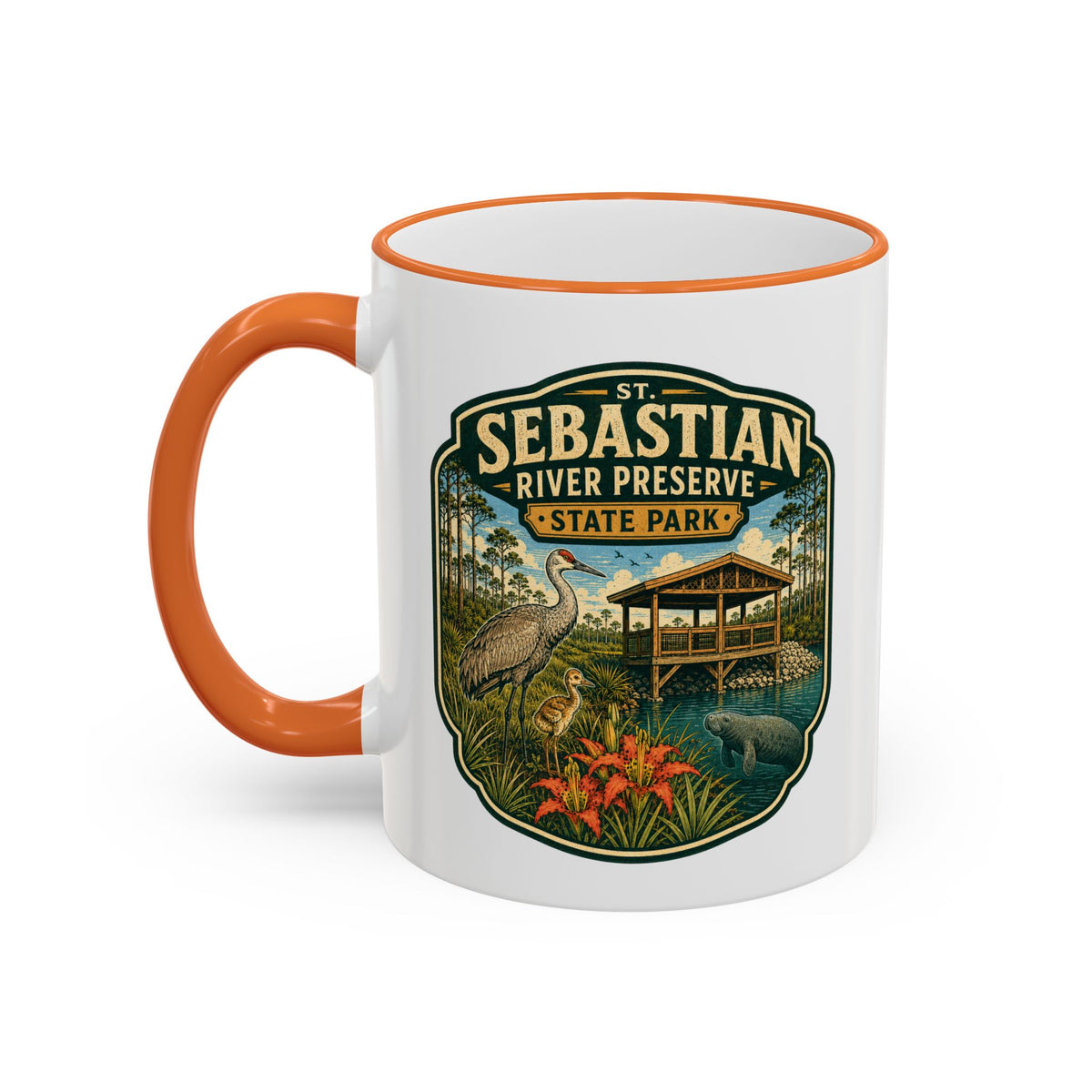 St. Sebastian River Mug — Accent Rim & Handle 11oz/15oz