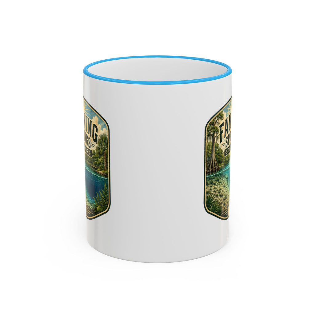 Fanning Springs Vintage Mug — Accent Rim & Handle 11oz/15oz
