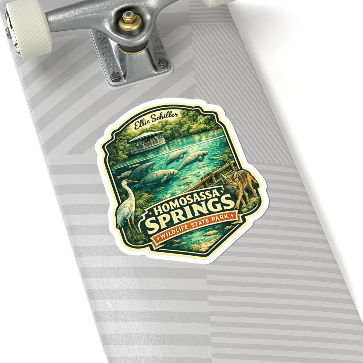 Homosassa Springs Vintage Park Sticker — Wildlife State Park Kiss-Cut Decal
