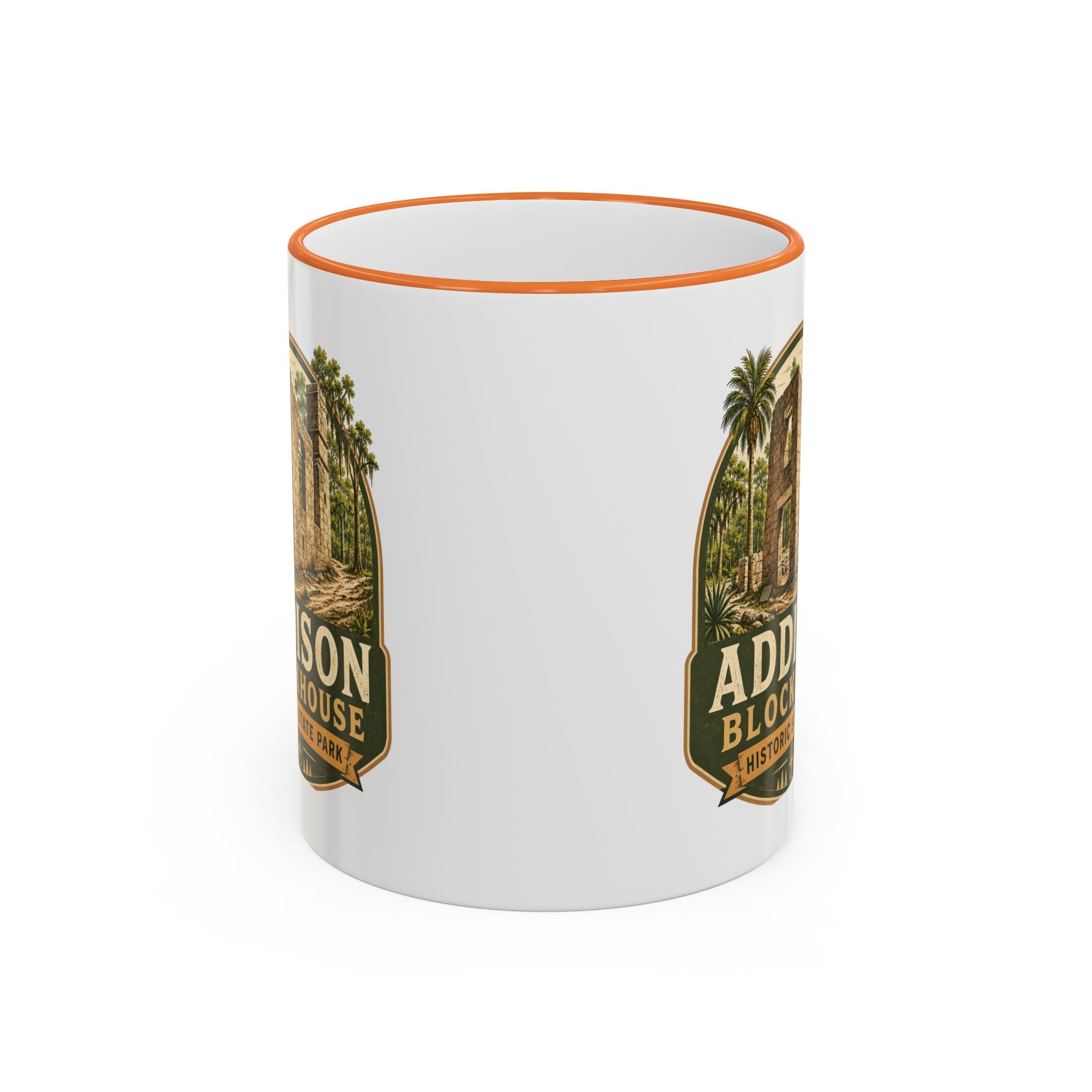 Addison Blockhouse Vintage Mug — Accent Rim & Handle 11oz/15oz