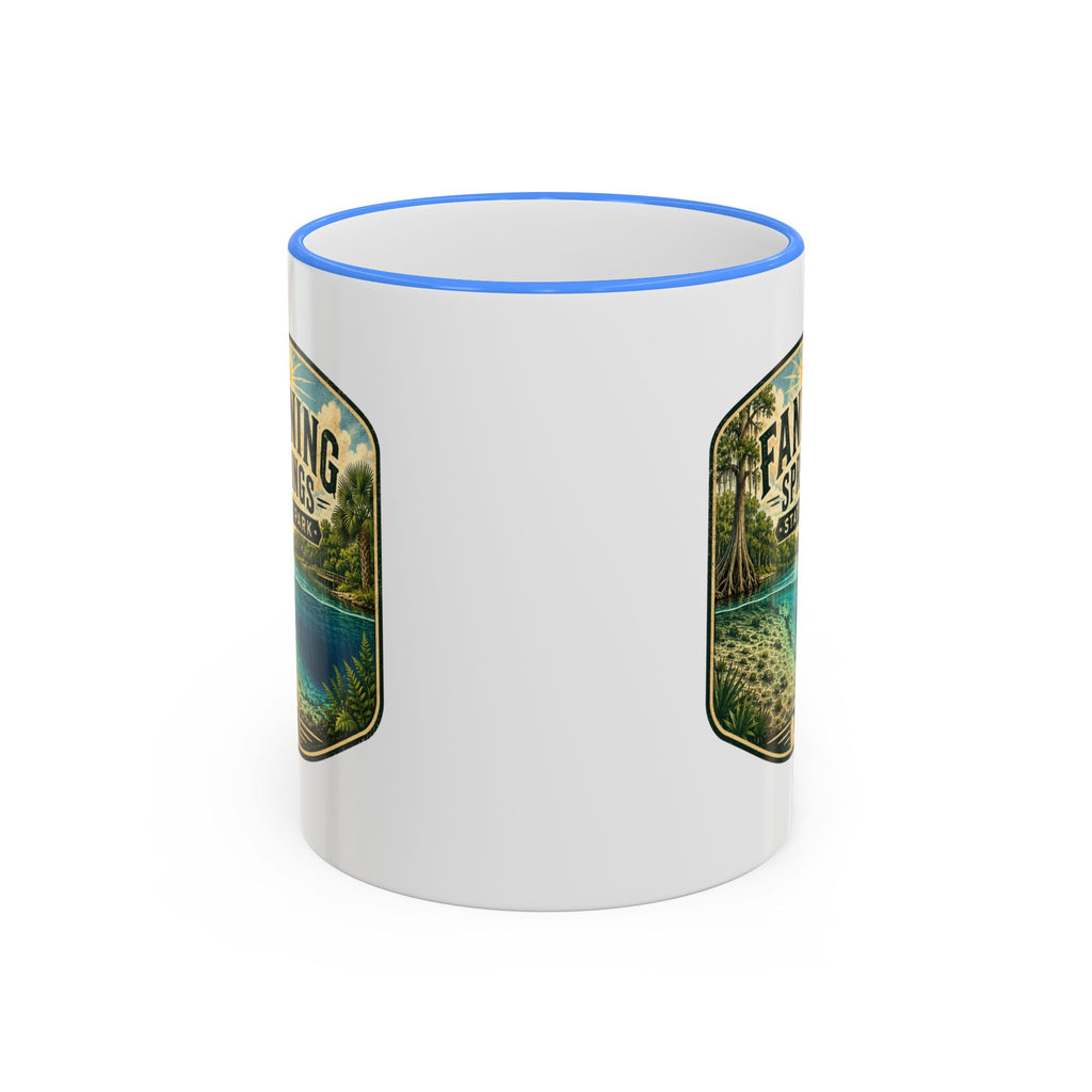 Fanning Springs Vintage Mug — Accent Rim & Handle 11oz/15oz