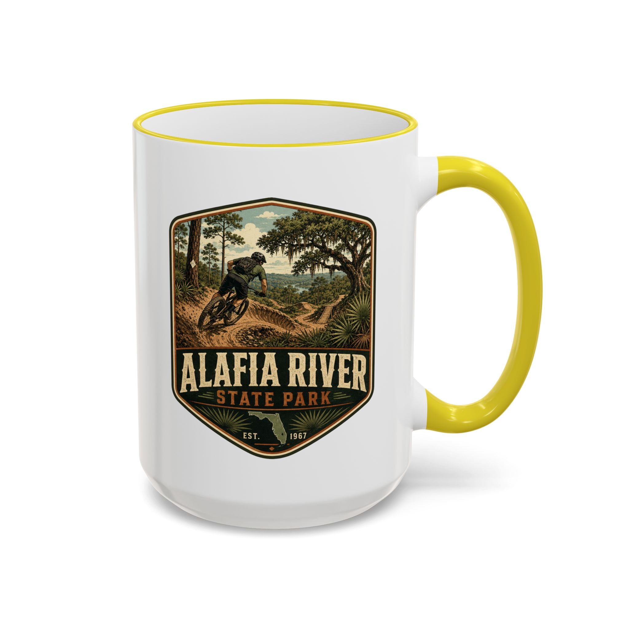 Alafia River Vintage Mug — Accent Rim & Handle 11oz/15oz