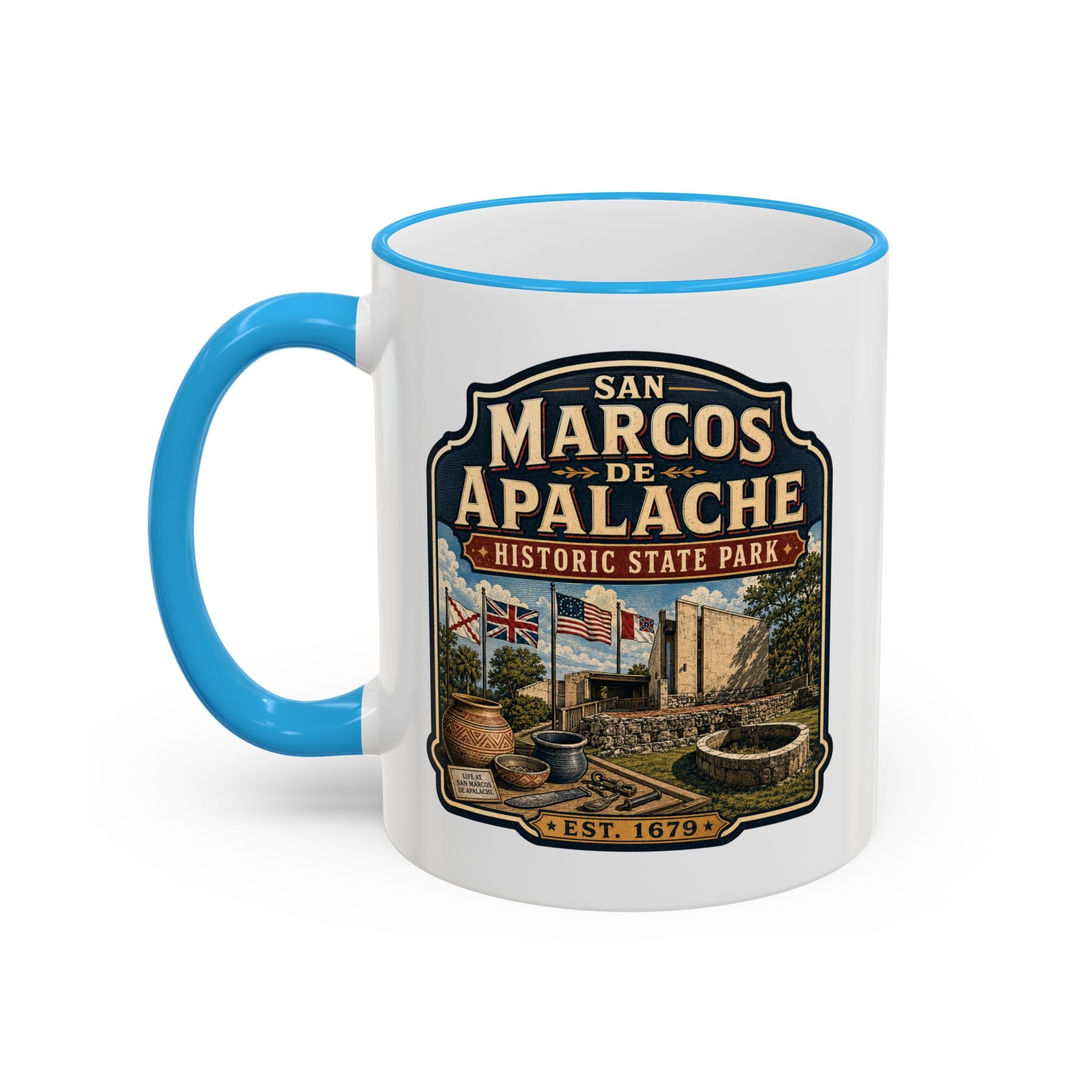 San Marcos de Apalache Accent Rim & Handle 11oz/15oz