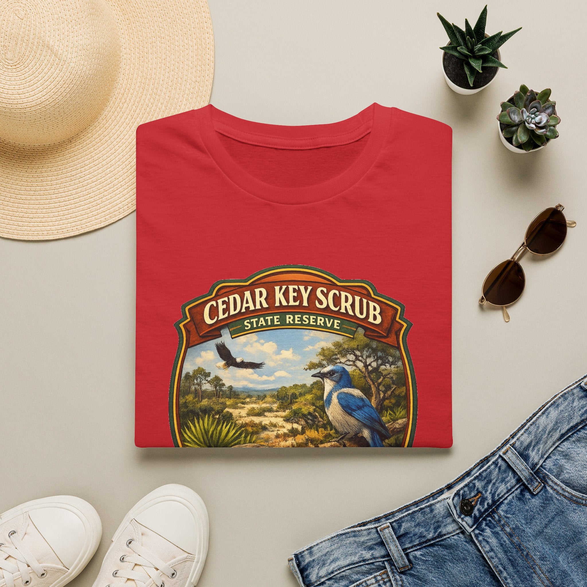 Cedar Key Scrub- Retro Tee