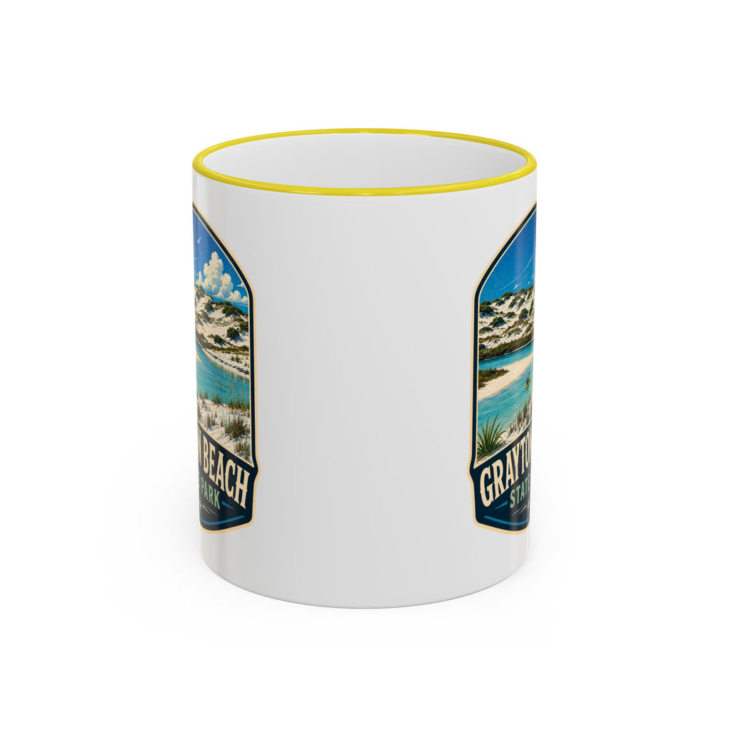 Grayton Beach Vintage Mug — Accent Rim & Handle 11oz/15oz