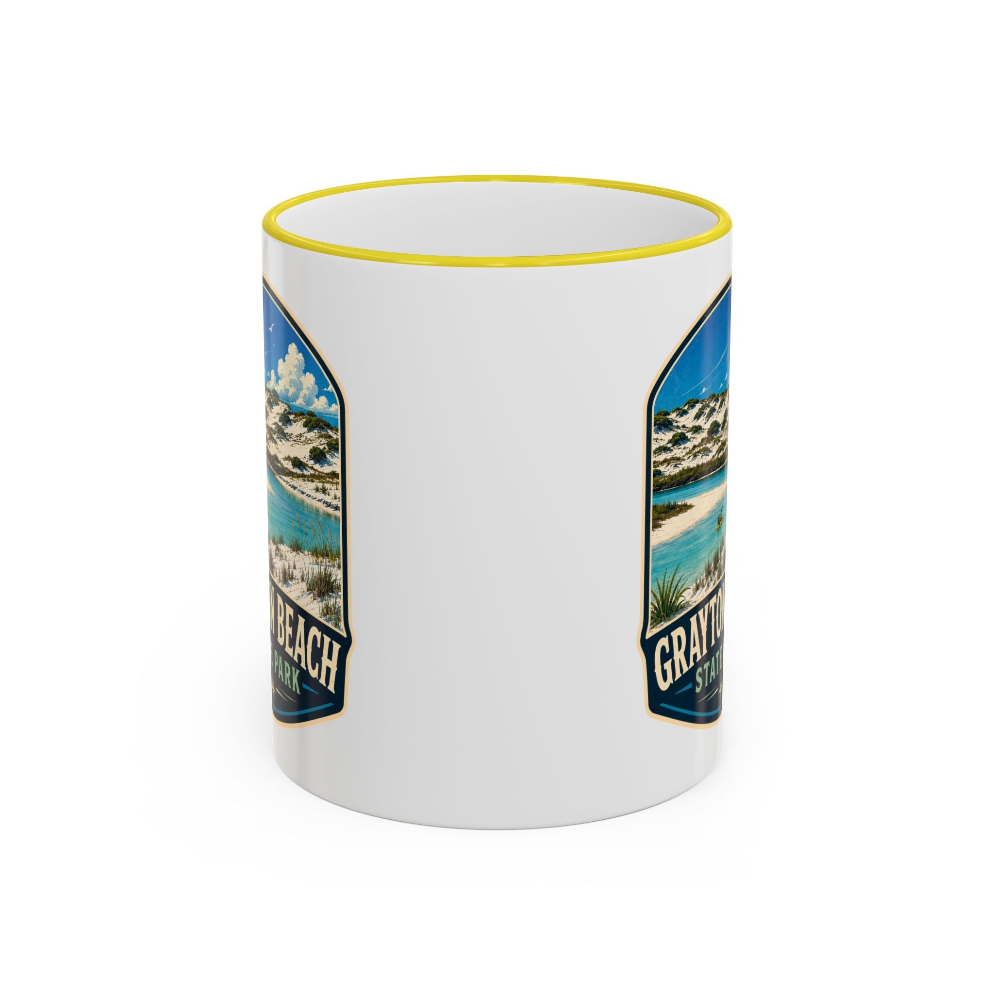 Grayton Beach Vintage Mug — Accent Rim & Handle 11oz/15oz