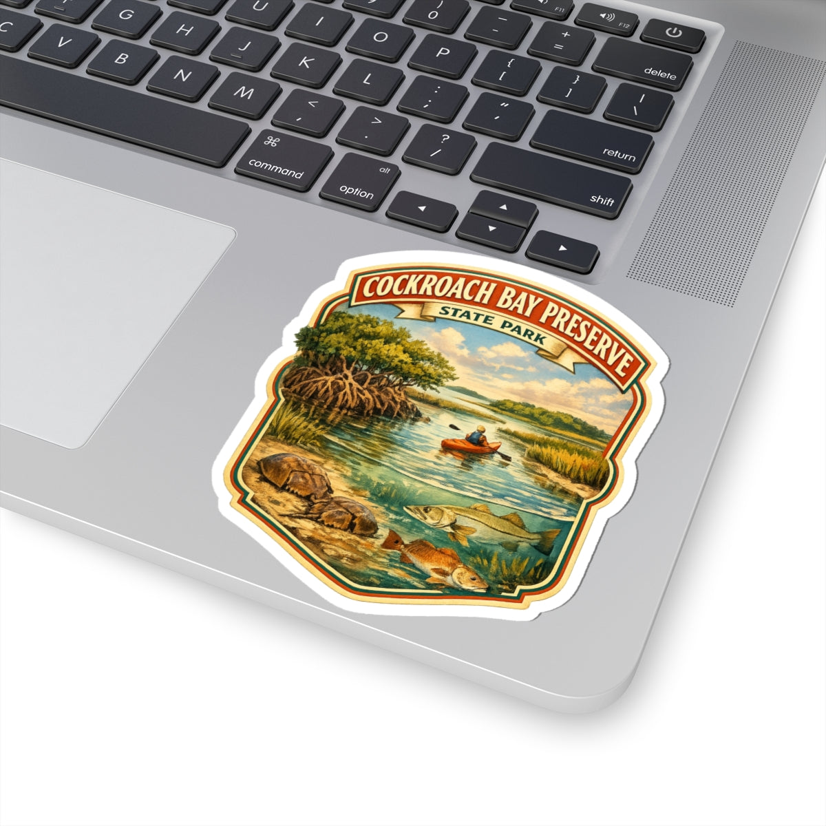 Cockroach Bay Preserve Sticker — Vintage State Park Kayak & Wildlife Decal