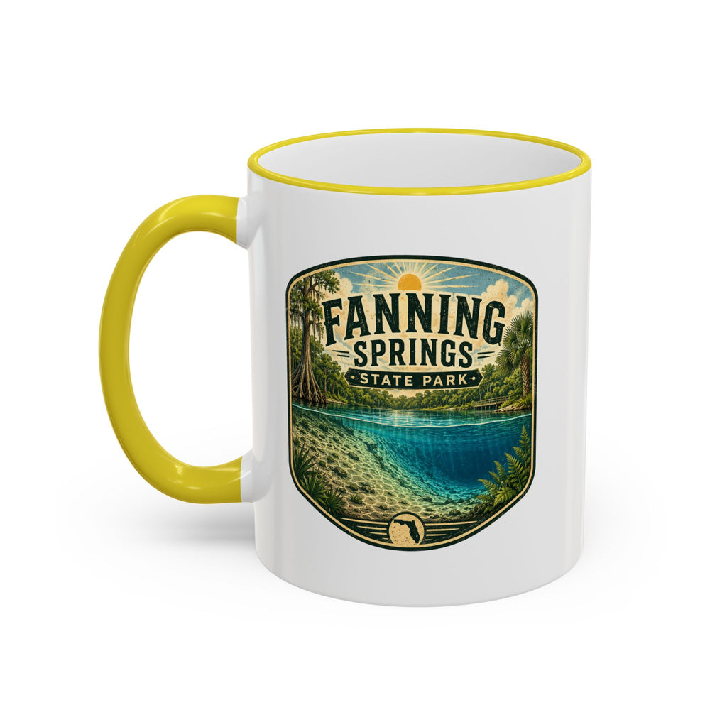 Fanning Springs Vintage Mug — Accent Rim & Handle 11oz/15oz