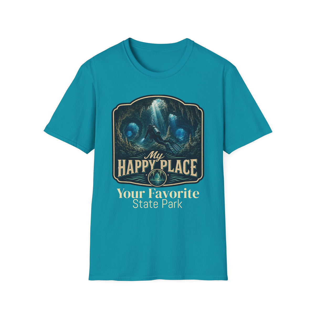 CUSTOMIZABLE Cave- Retro SCUBA Tee