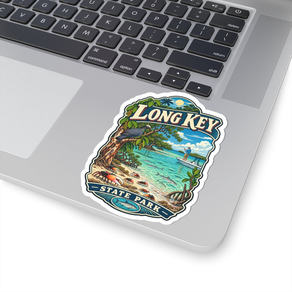 Long Key State Park Sticker — Vintage Coastal Travel Kiss-Cut Sticker