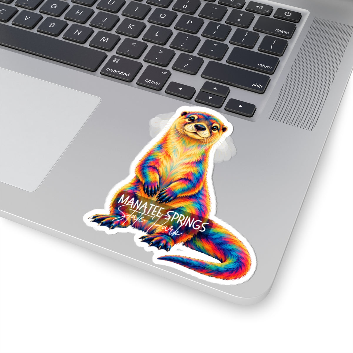 Colorful River Otter Kiss-Cut Sticker — 'Manatee Springs State Park' Vinyl Decal
