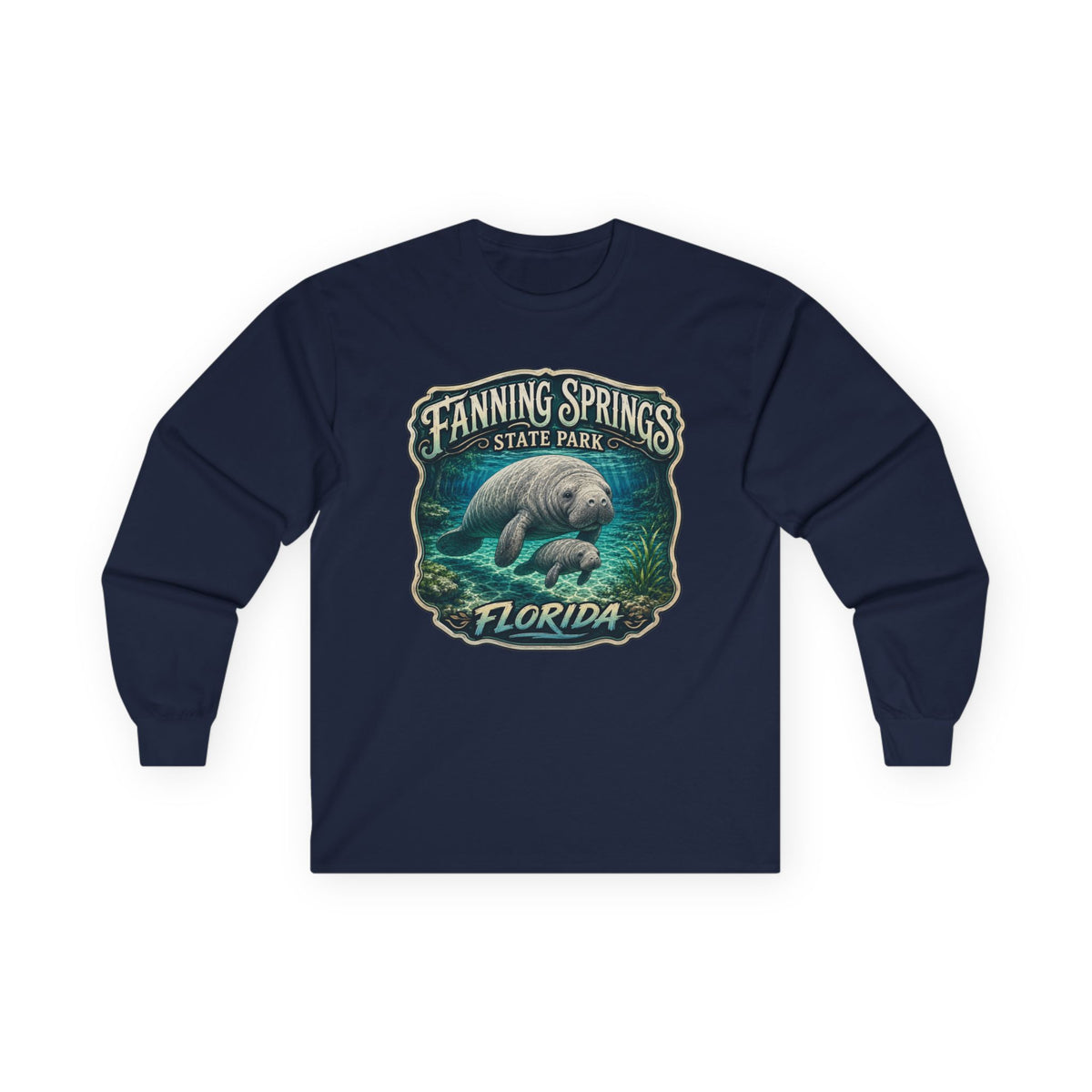 Manatee Mama Long Sleeve Tee — Vintage Fanning Springs