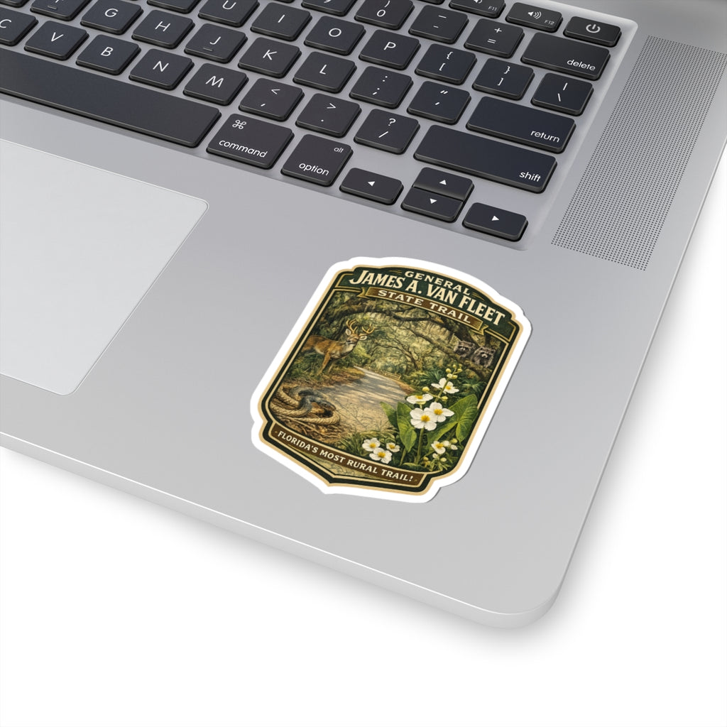 James A. Van Fleet State Trail Vintage Nature Sticker — Kiss-Cut Florida Trail Decal