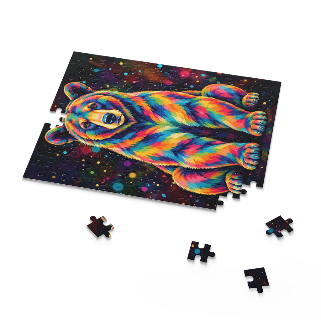 Rainbow Florida Black Bear Jigsaw Puzzle (120/252/500 pcs)