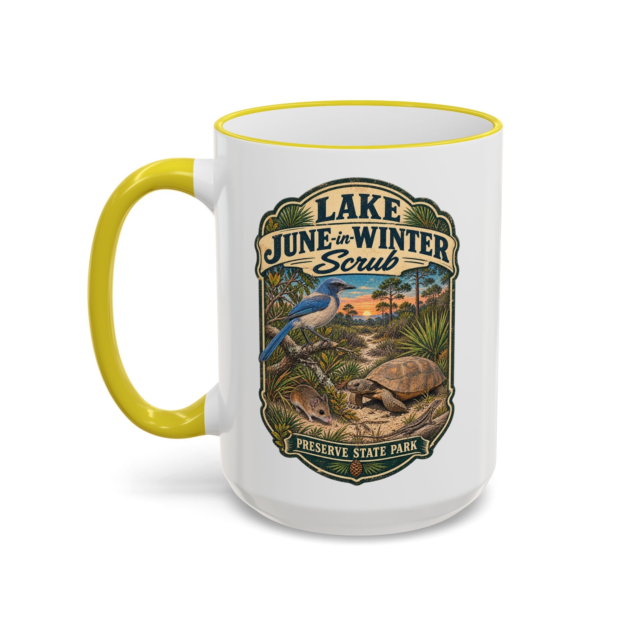 Lake June-in-Winter Accent Rim & Handle 11oz/15oz