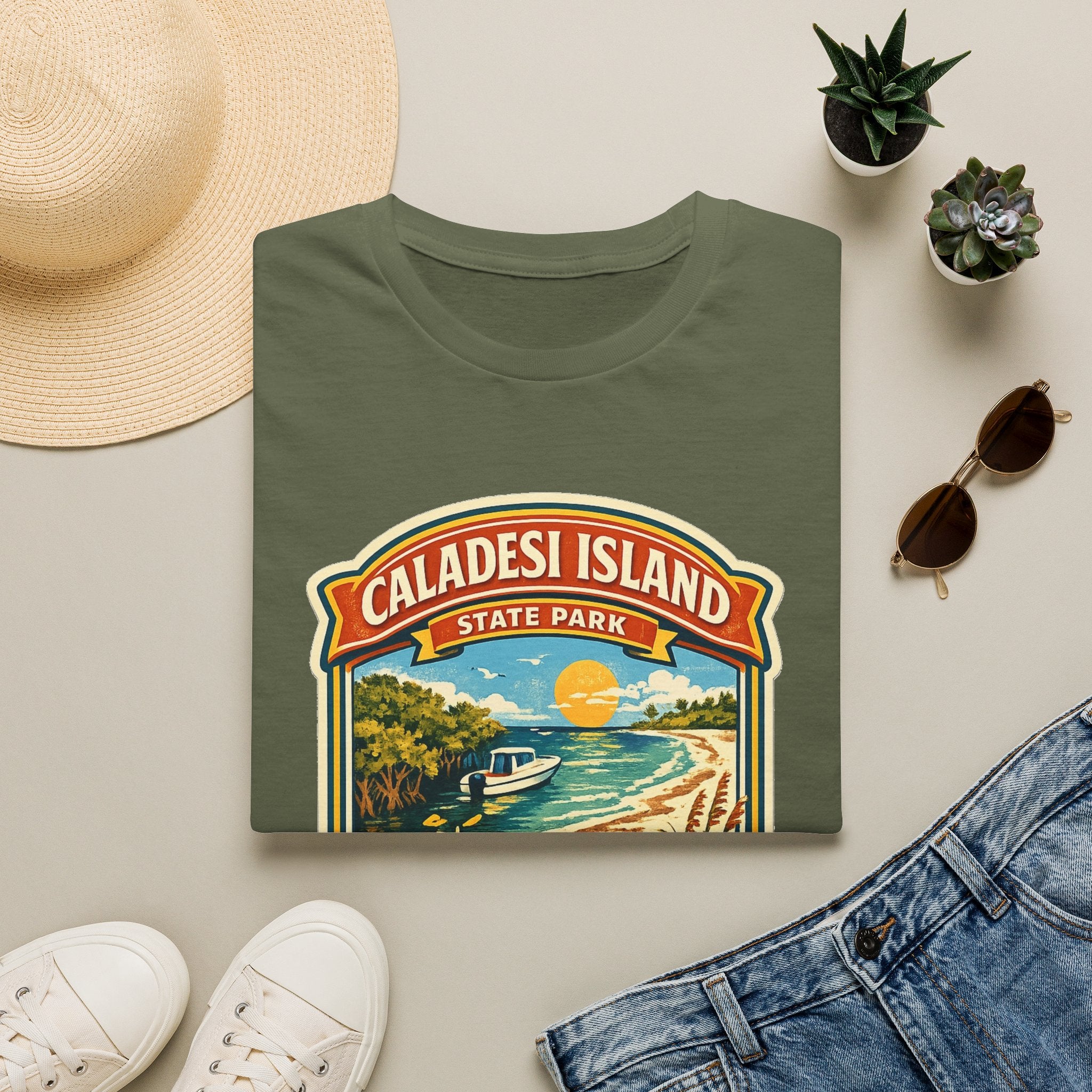 Caladesi Island- Retro Tee