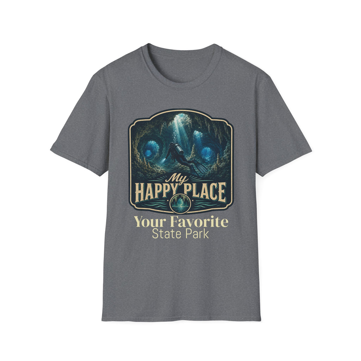 CUSTOMIZABLE Cave- Retro SCUBA Tee