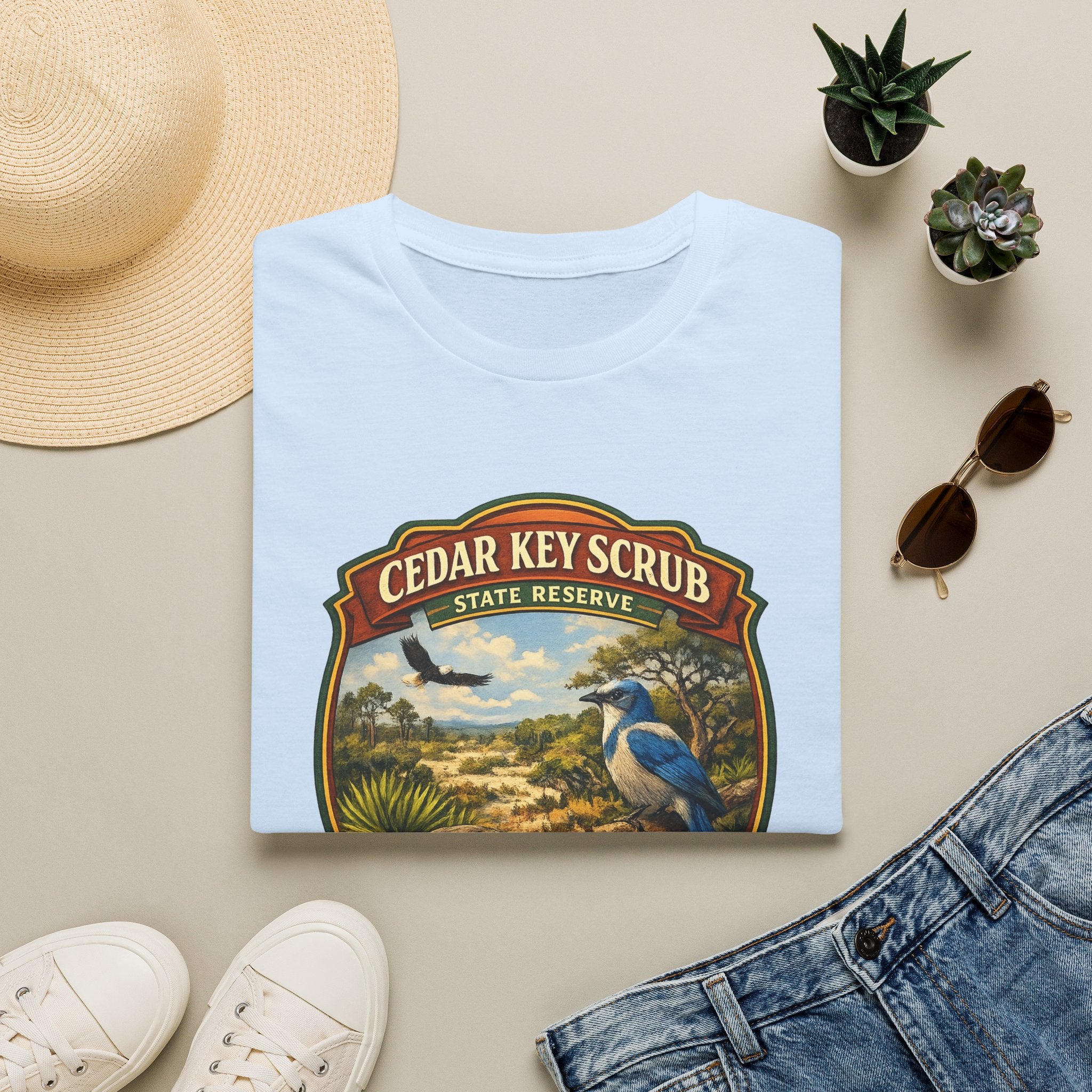 Cedar Key Scrub- Retro Tee