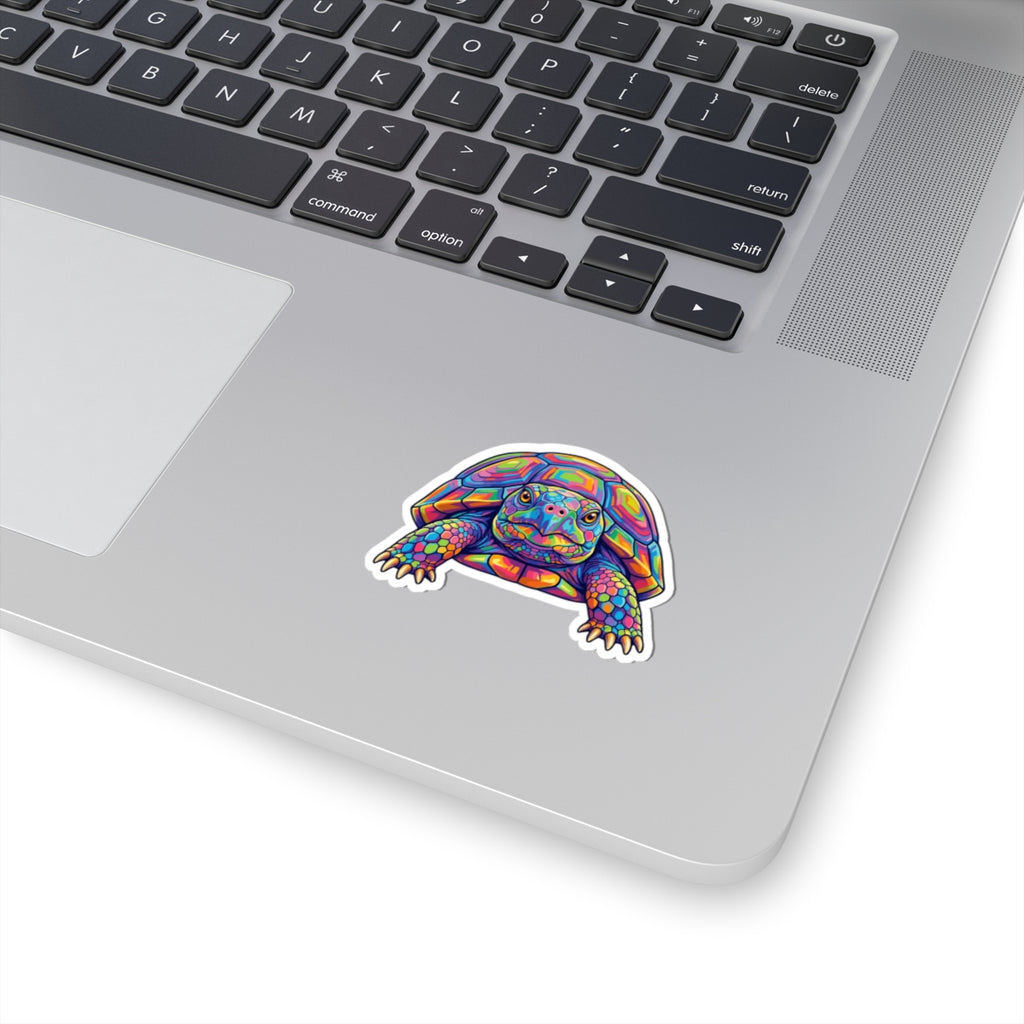 Rainbow Psychedelic Pop Art Tortoise Sticker