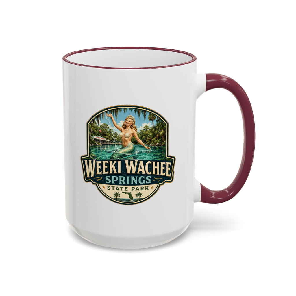 Weeki Wachee Vintage Mug — Accent Rim & Handle 11oz/15oz