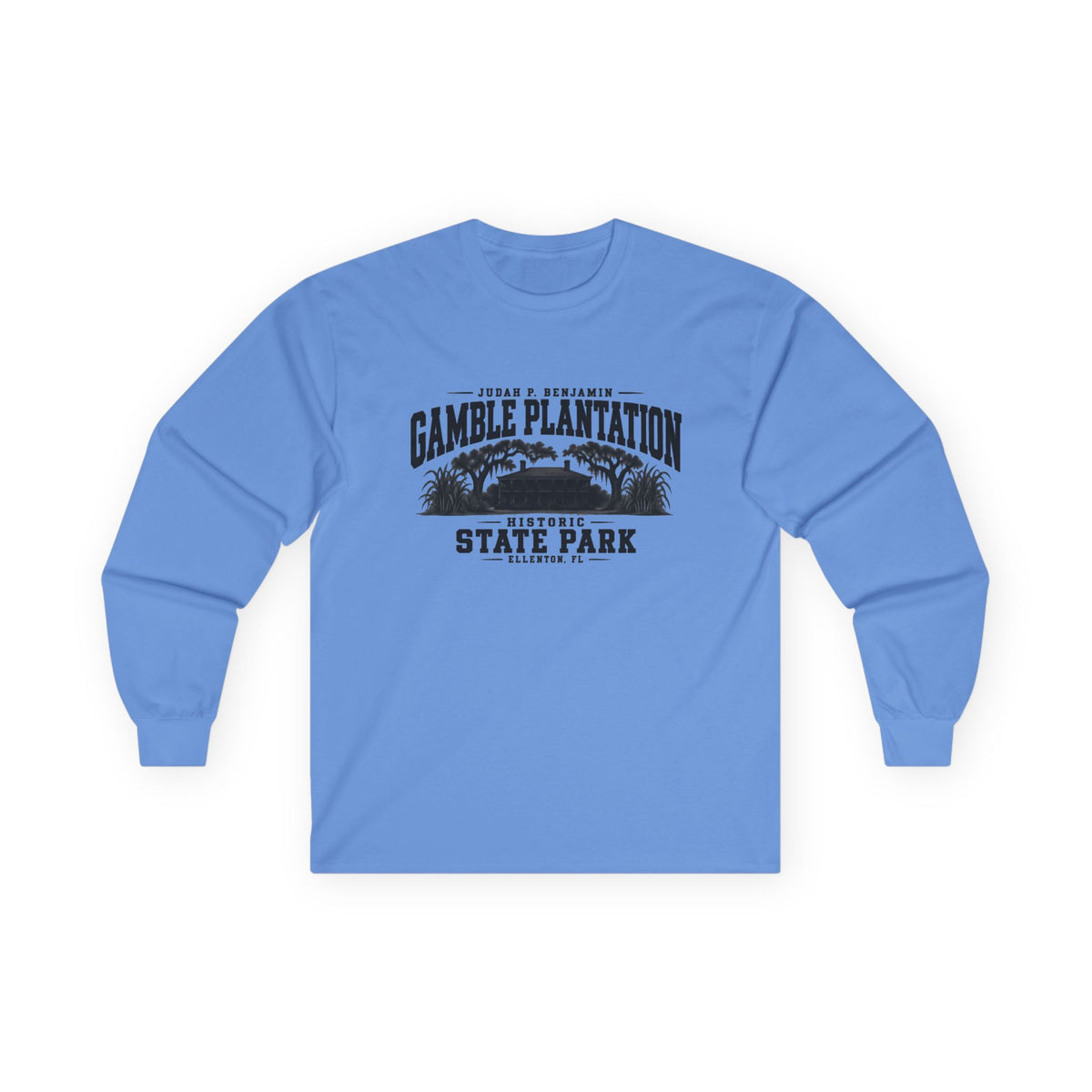 Judah P. Benjamin Gamble Plantation Historic State Park Logo- Long Sleeve Tee