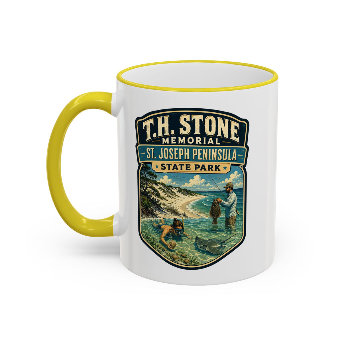 T.H. Stone Memorial Mug — Accent Rim & Handle 11oz/15oz